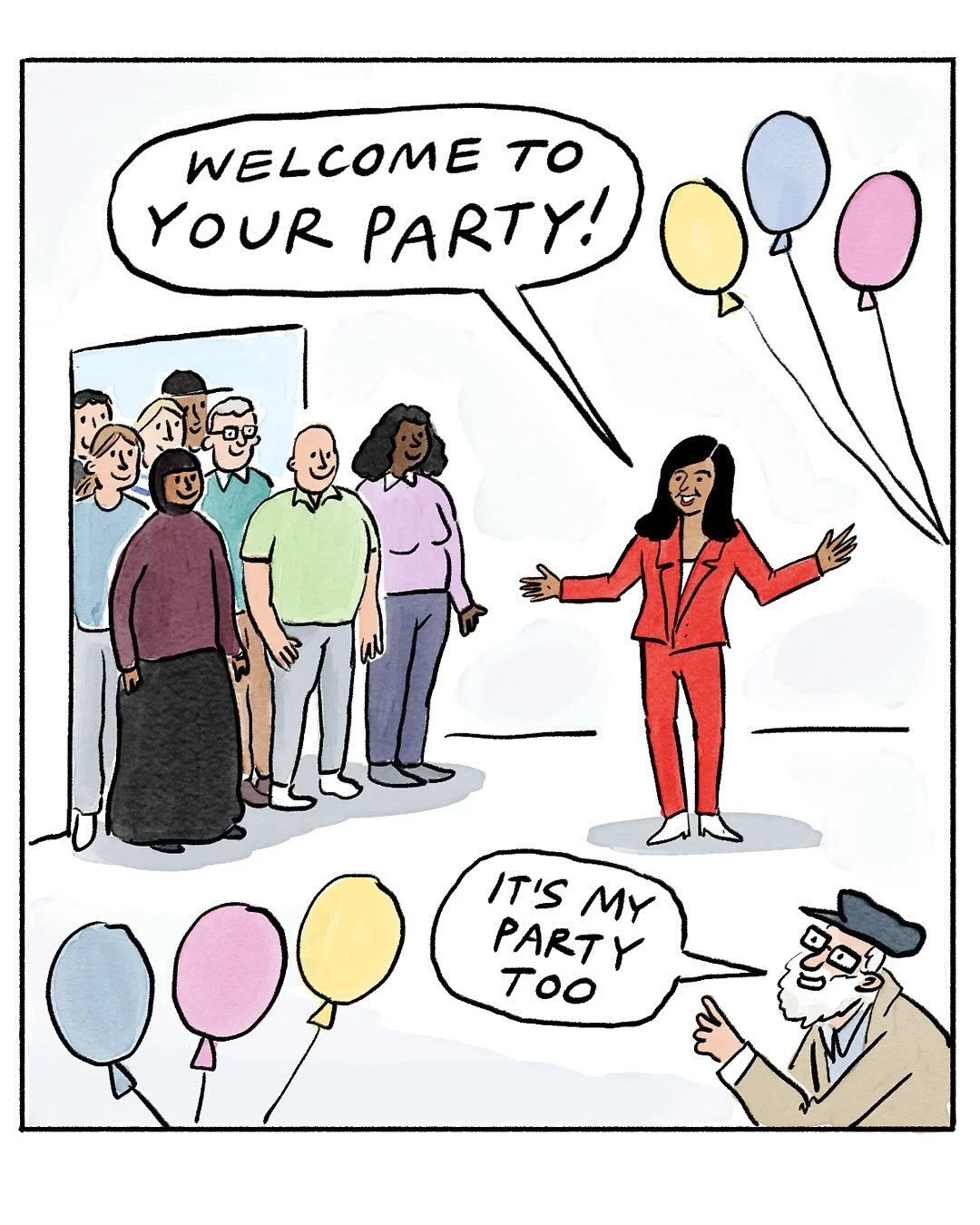 The party that ended in tears before it began 😭 
My comic for the @newstatesman this week.