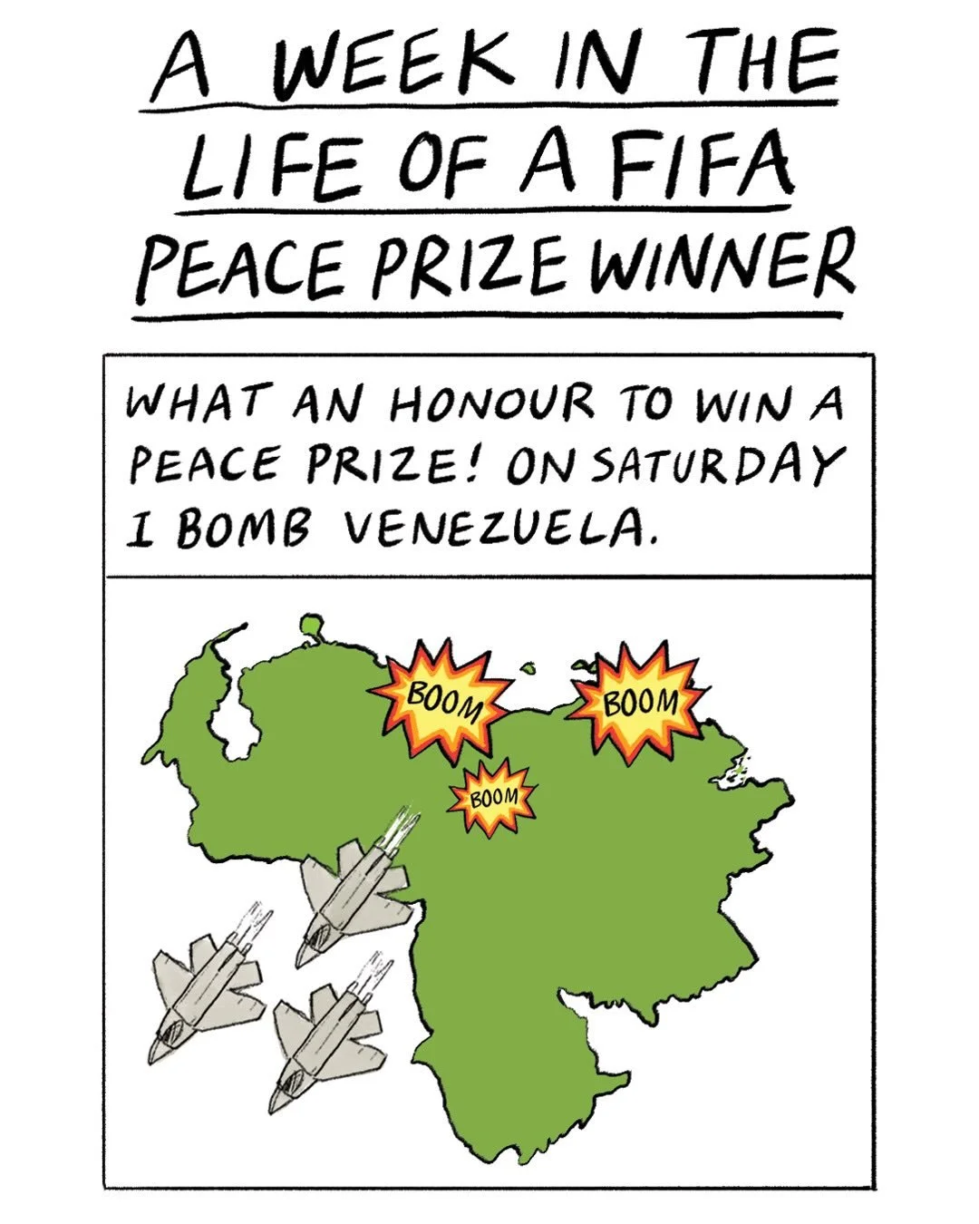 Actual week in life of actual Man Of Peace 🕊️
This week&rsquo;s comic for the @newstatesman