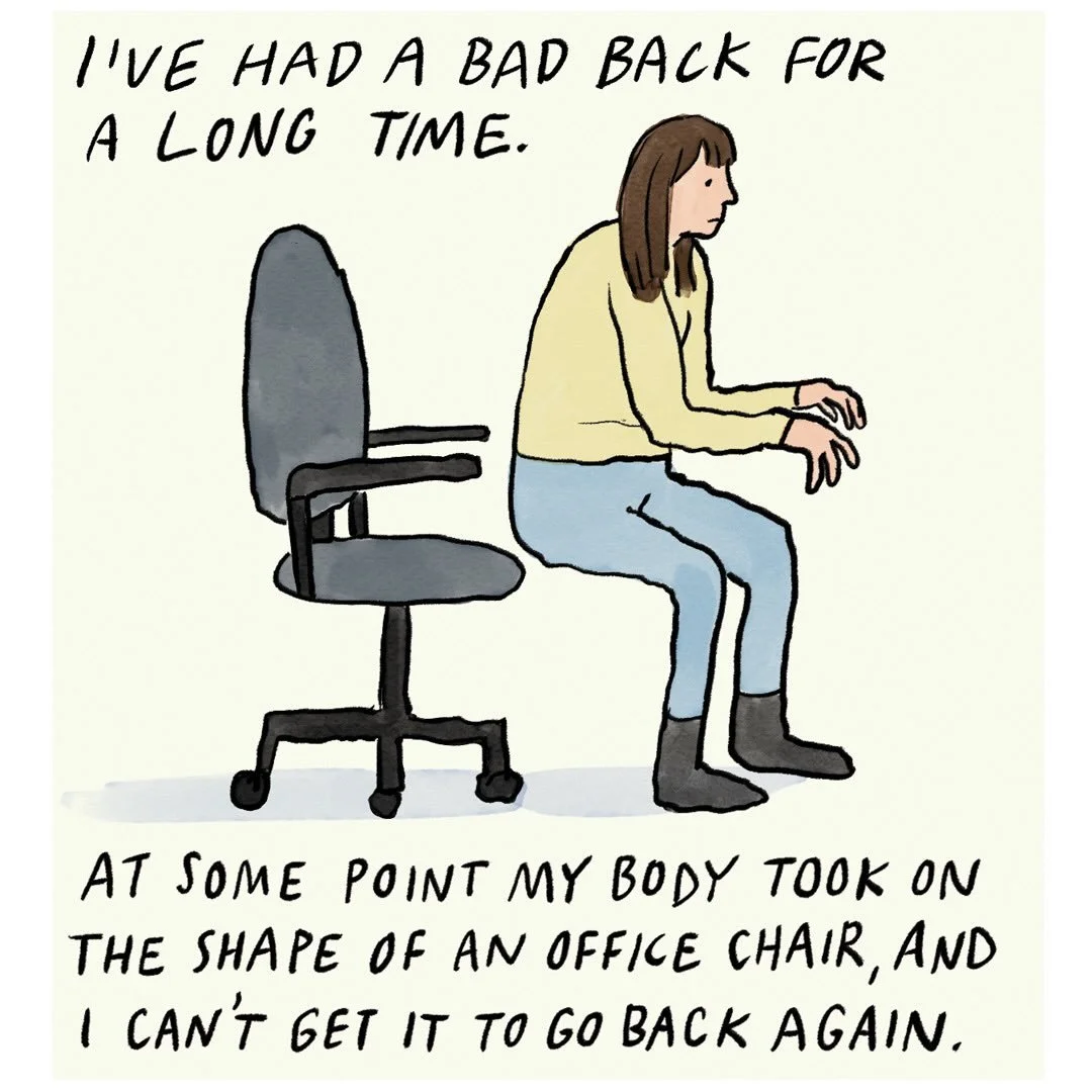 On being chair-shaped. This week&rsquo;s @guardian @gdnsaturday comic 🪑