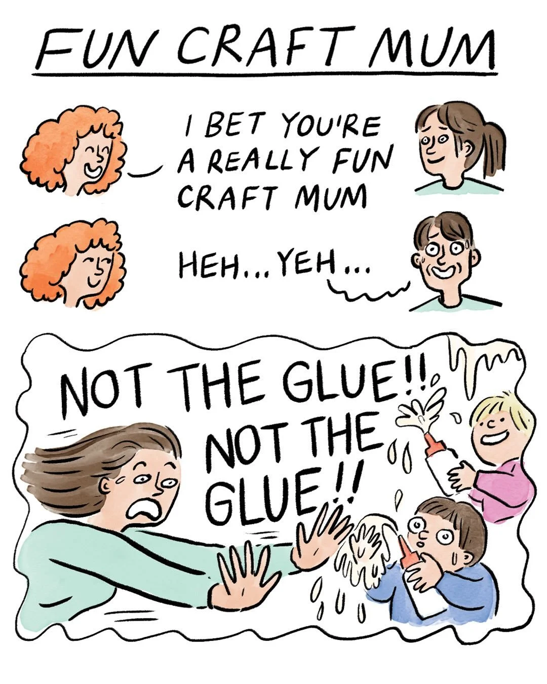 Heh&hellip;. craft. Yeh, I&rsquo;m cool with it 🥹 
&mdash;
@gdnsaturday @guardian comic this week 🎨