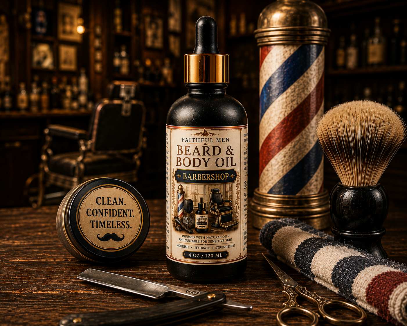 Face/Beard/Body Oil 4 oz Net Vol.