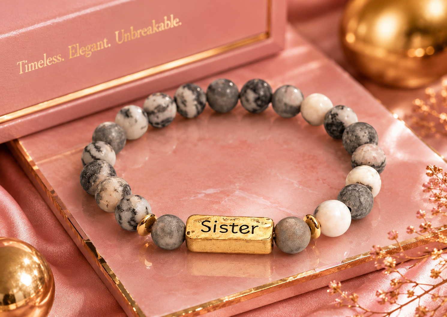SISTER Natural Stone Boho Bracelet