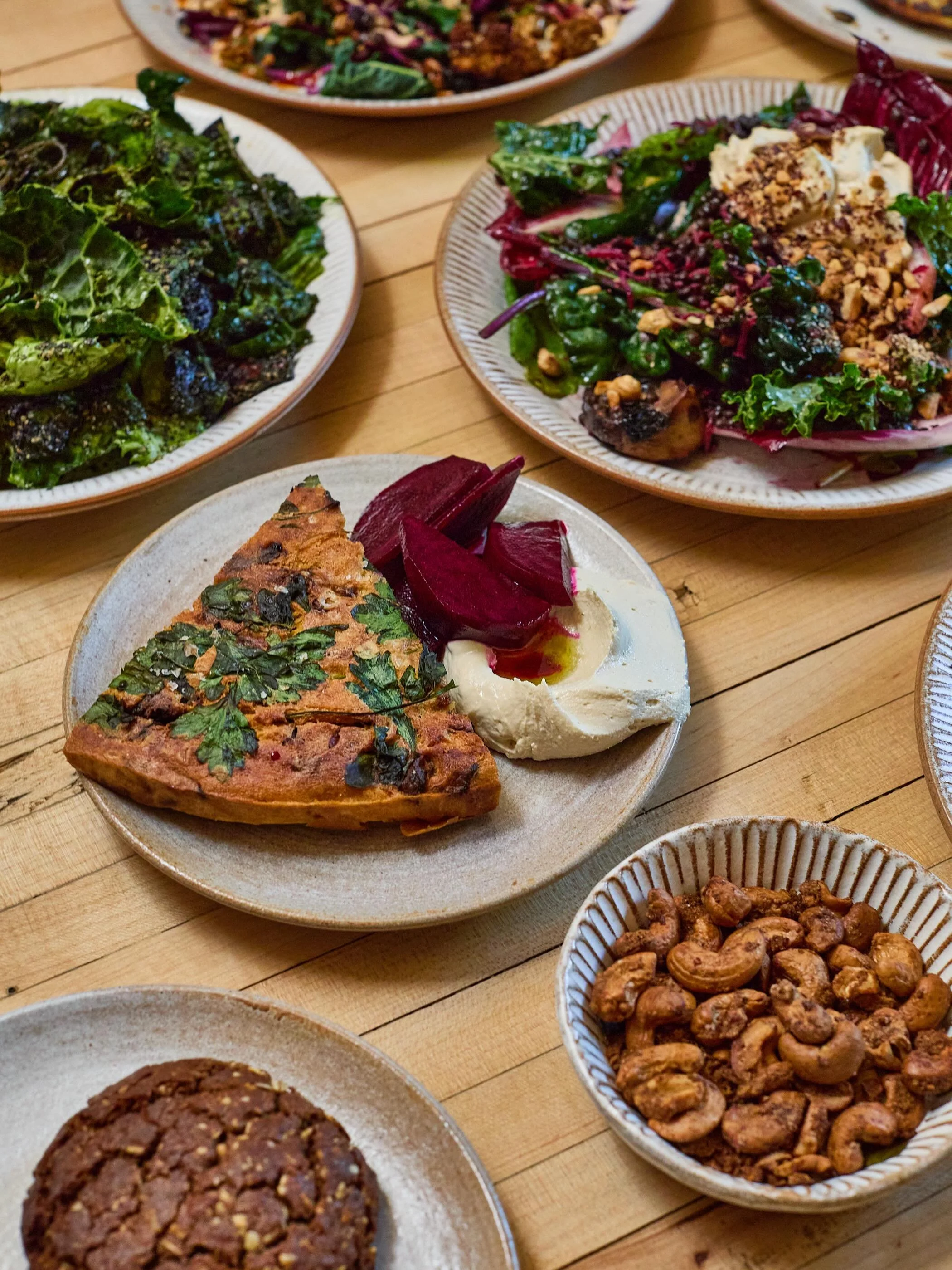 Our Farinata has been on the menu a while now and never got a shout out. Which is a crying shame because it&rsquo;s lovely.

Made with chickpea flour, seasonal veg - we&rsquo;re making the switch to spring greens inside, plenty of EVOO, and fresh her