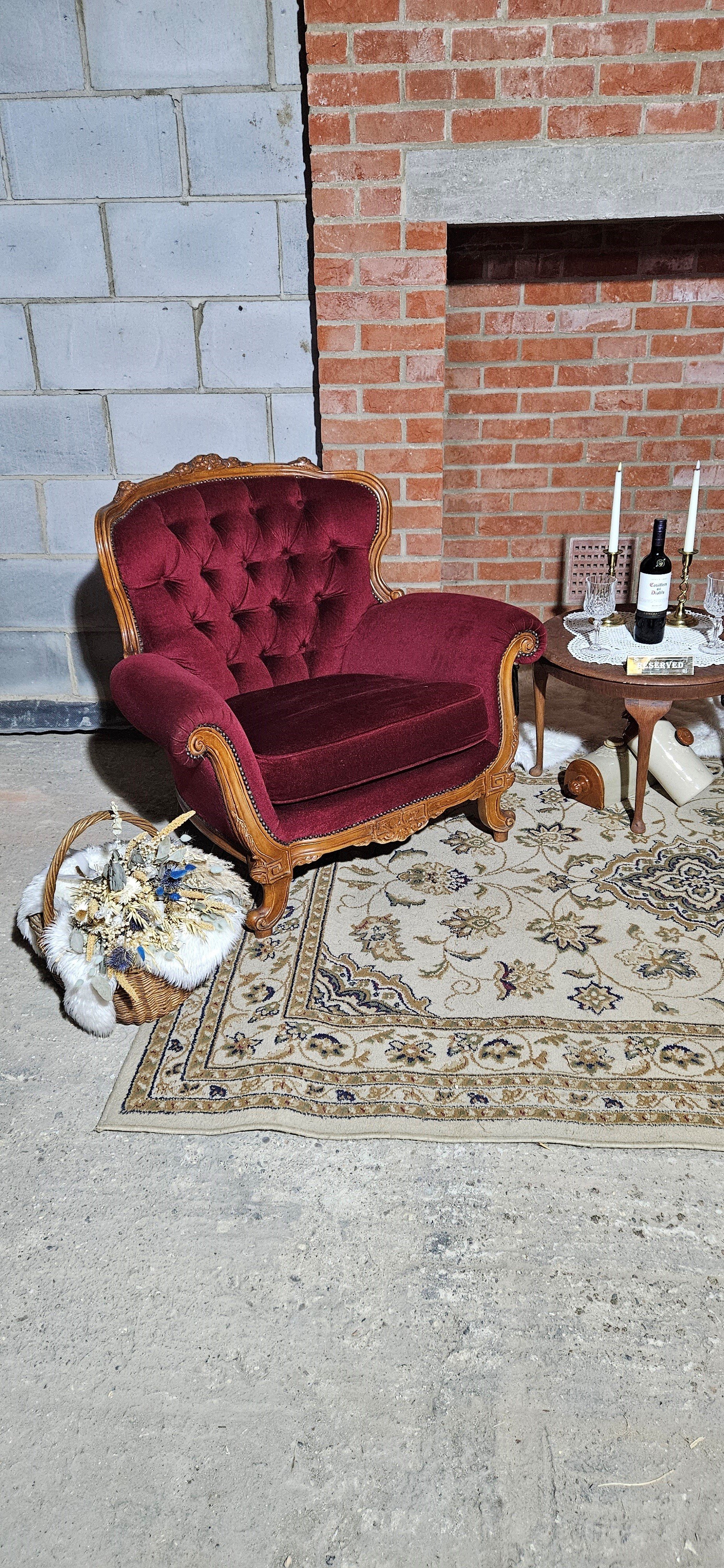 "Dolly & Kenny" Our Red Velvet Armchairs