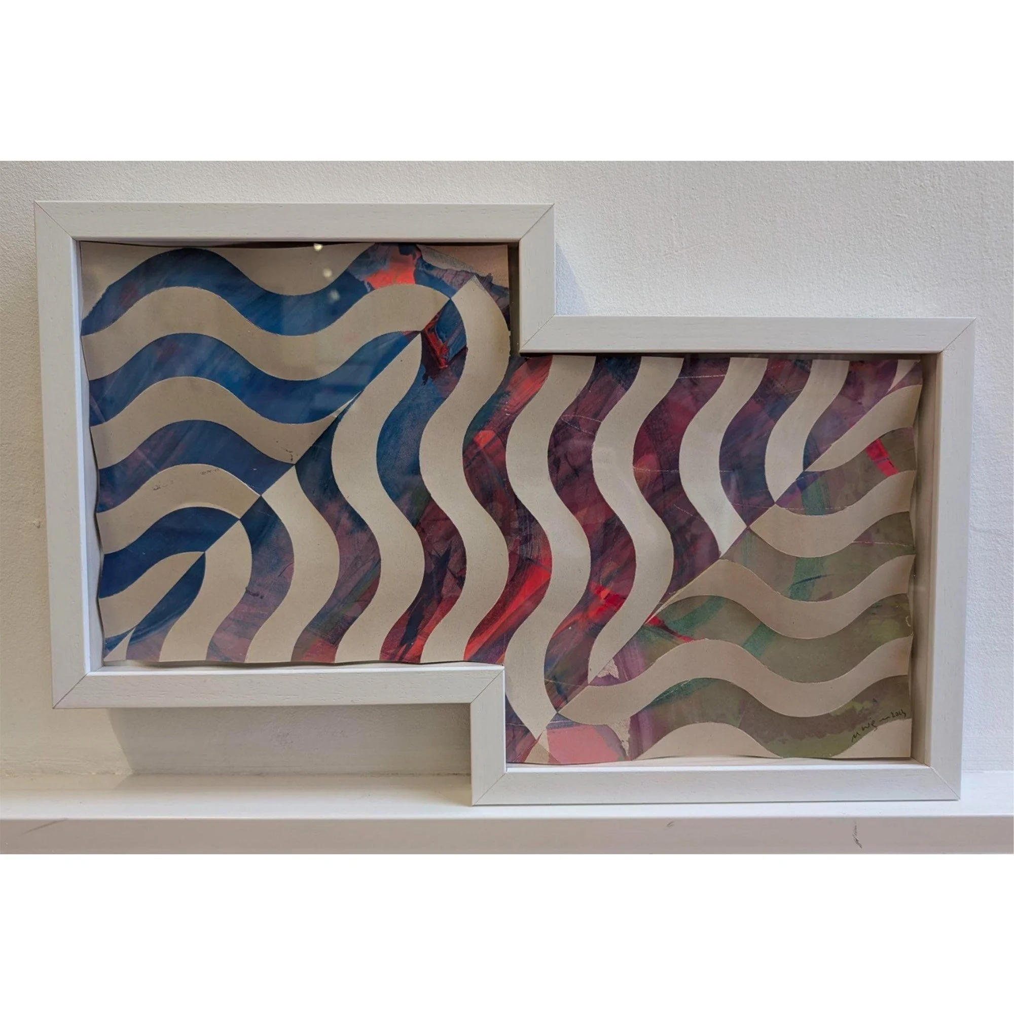 Folded Figures Geometric Waves Double #40289