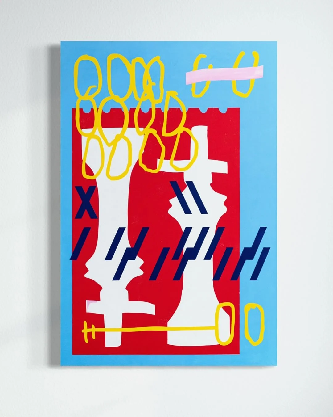 RIGHT NOW, EVER SINCE 
acrylic on canvas, 2024 &ndash; 80 &times; 120 &times; 6 cm

COLDS AND OVERCOATS
mixed media on canvas, 2017 &ndash; 80 &times; 120 &times; 6 cm

BOICUT&rsquo;s artistic practice is characterised by a distinctive visual languag