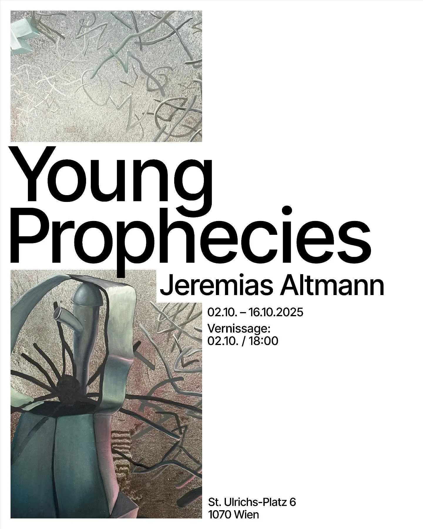 YOUNG PROPHECIES &ndash;&nbsp;Jeremias Altmann
 We&rsquo;re excited to present the Young Prophecies Series by @jeremiasaltmann from 2.10.&ndash;16.10.!
Based on rediscovered childhood drawings, the artist unfolds new visual worlds where past and pres