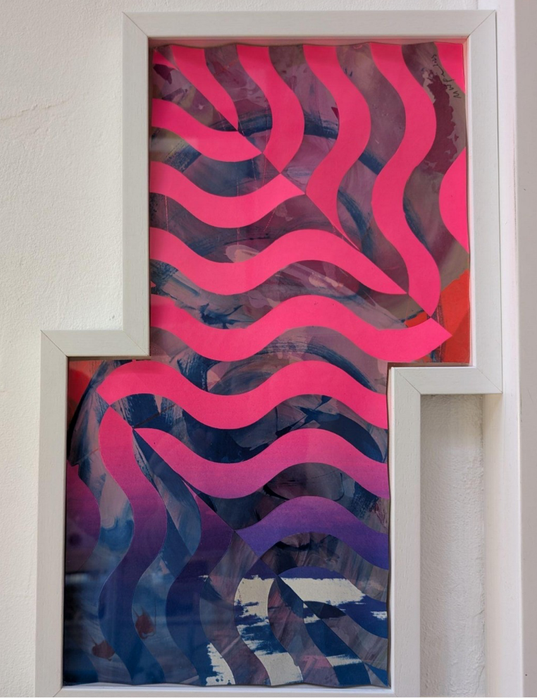 Folded Figures Geometric Waves Double #40290