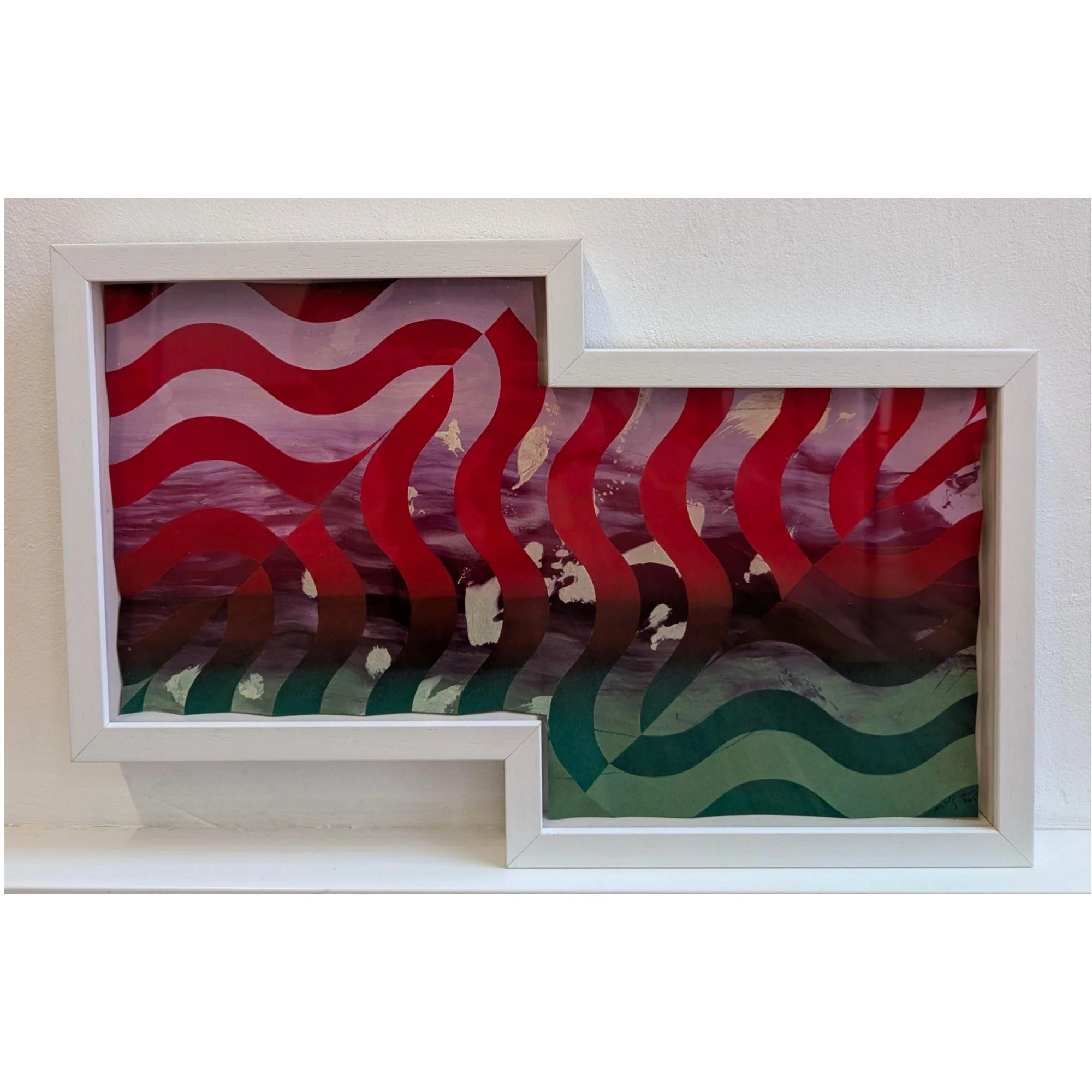Folded Figures Geometric Waves Double #40292