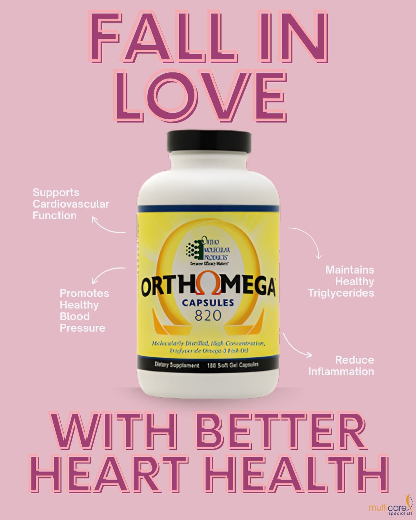February is Heart Health Month &ndash; and Valentine&rsquo;s Day is the perfect reminder to care for what keeps you going❤️ OrthoMega from Ortho Molecular provides high-quality omega-3&lsquo;s, designed to support healthy triglyceride levels, circula