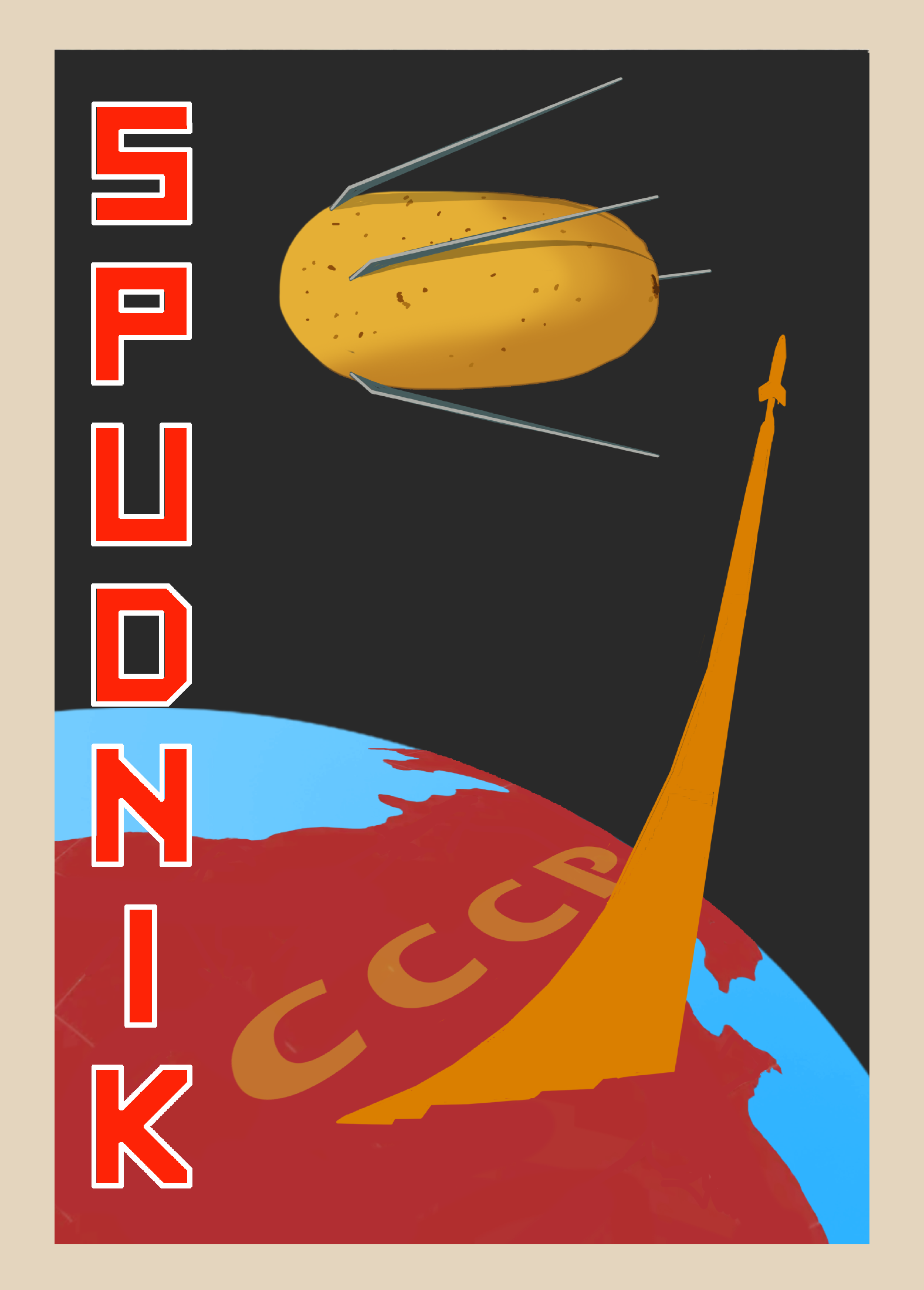 Spudnik - Edition of 50 - (30 x 40cm) - £120