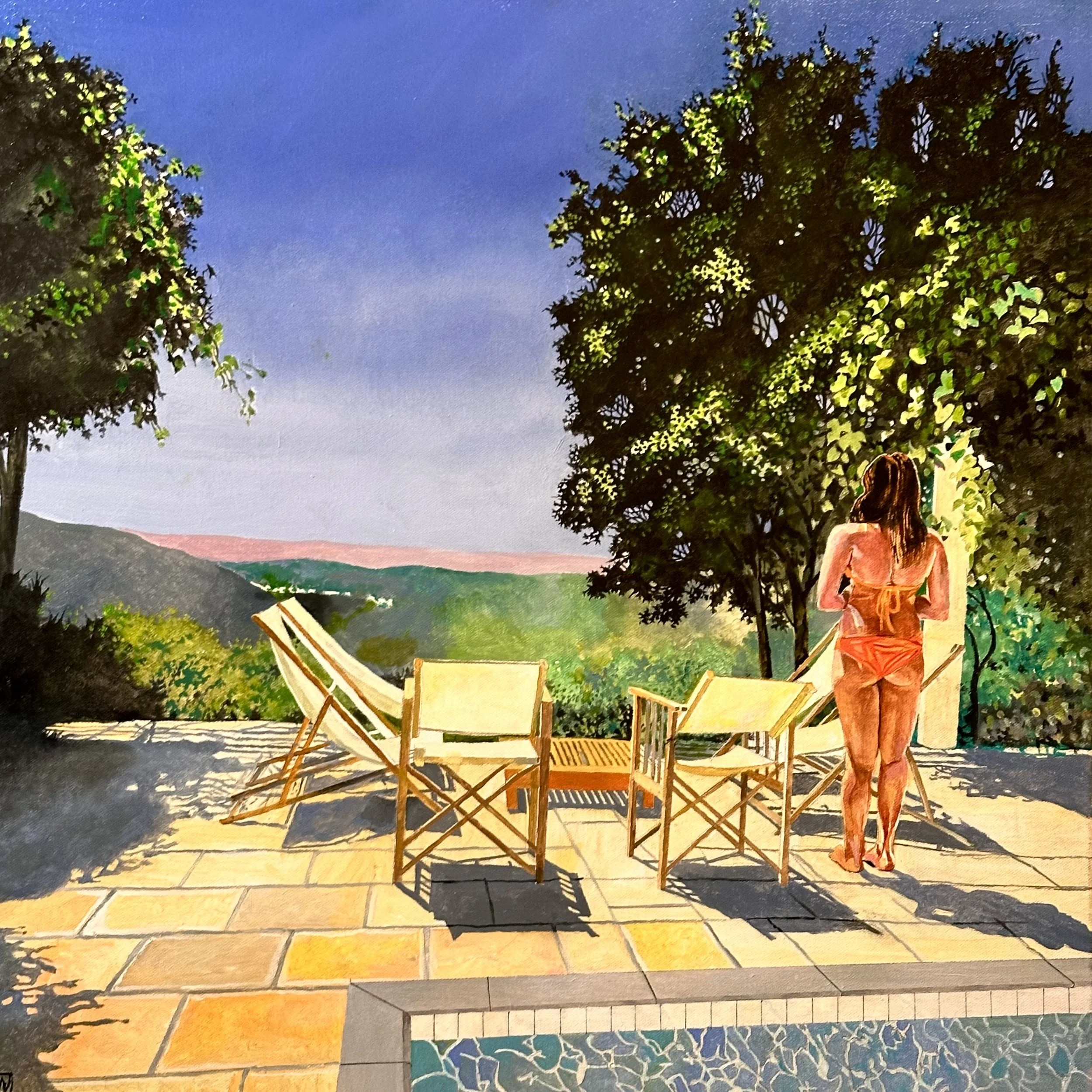 Marnie: South of France - (60cm x 60cm) - Oil on Canvas - £3000