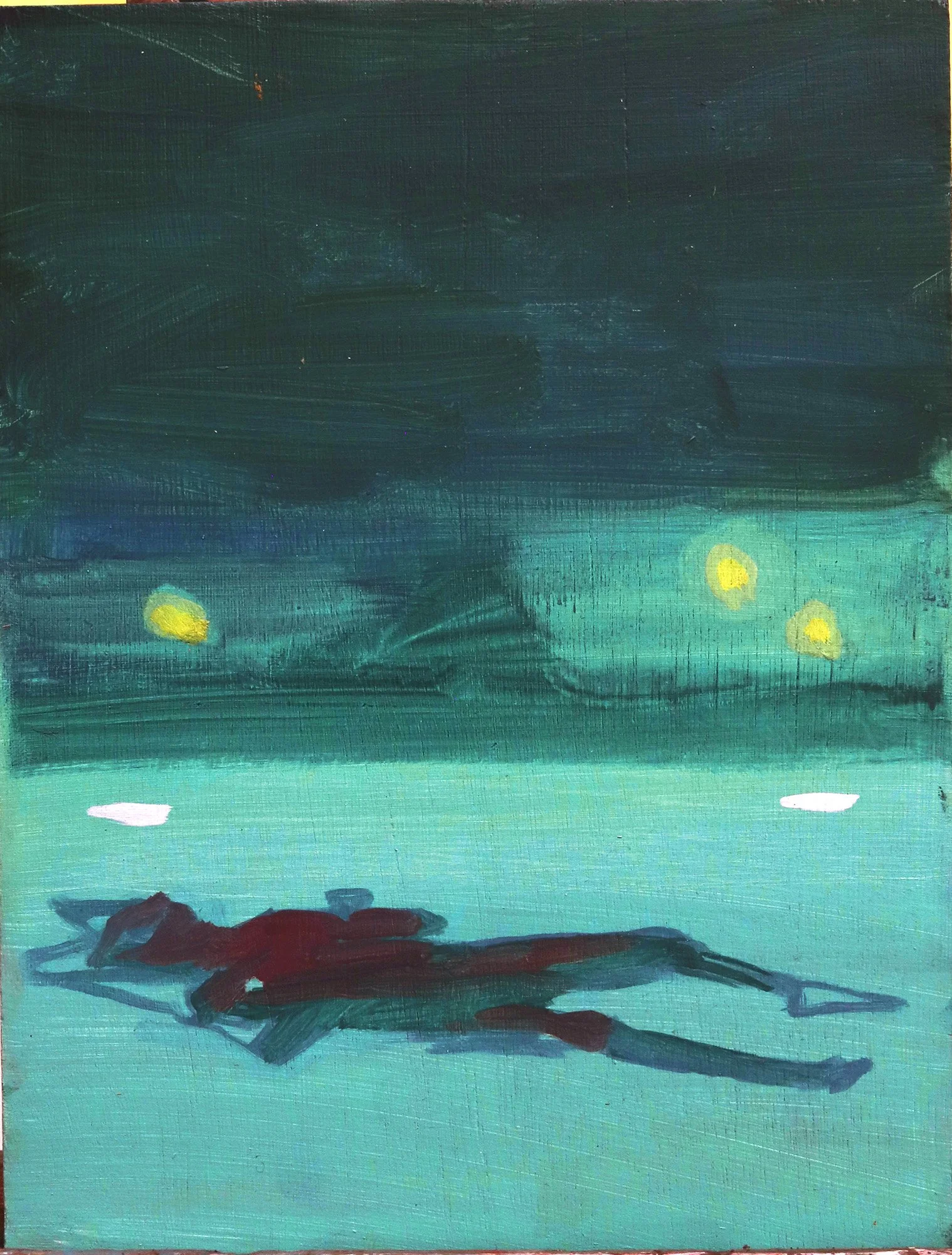 Ten Thousand Saints: Pool Party IV - Oil on Panel - (24 x 18cm) - £1400