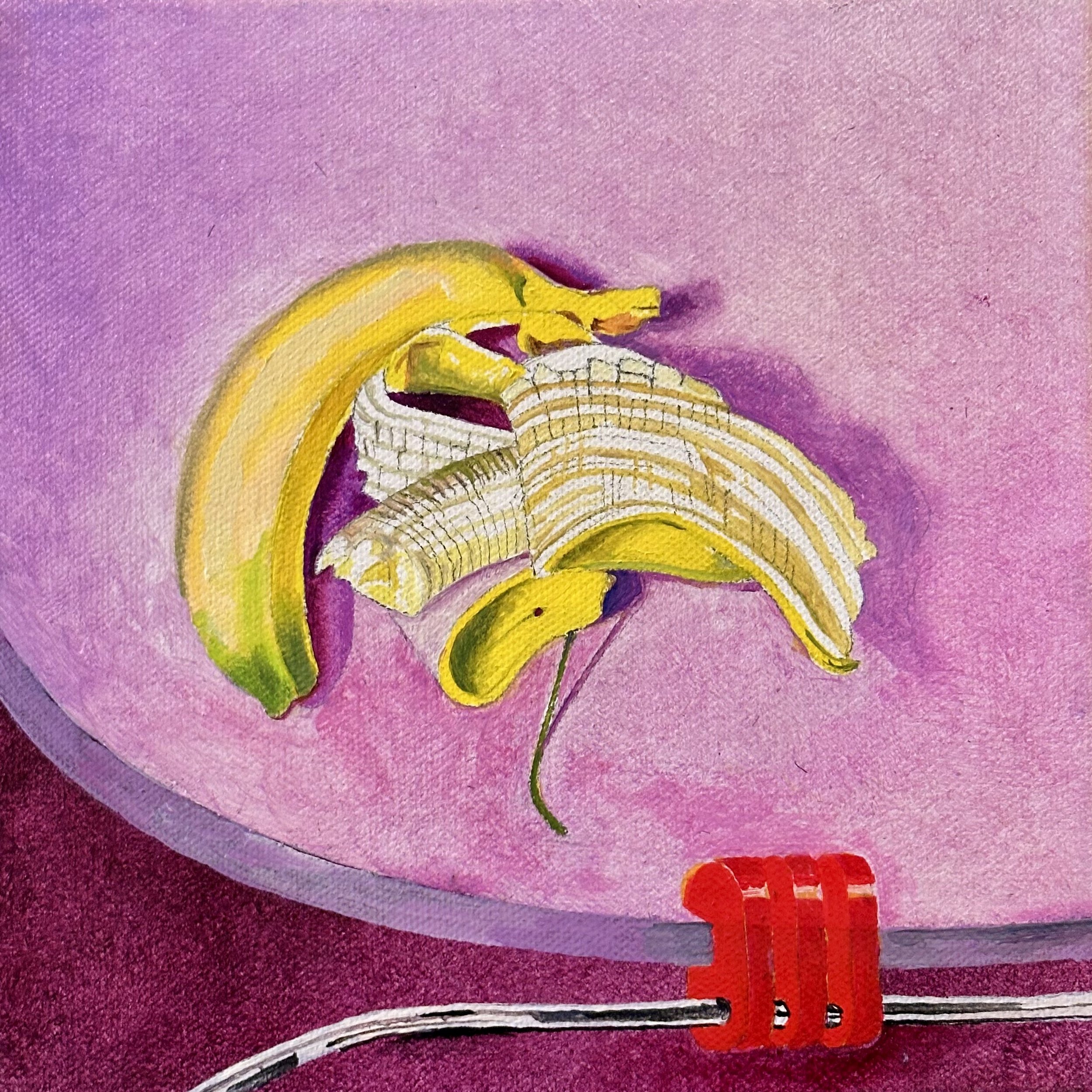 Bananas- (20cm x 20cm) - Oil on Canvas - £360