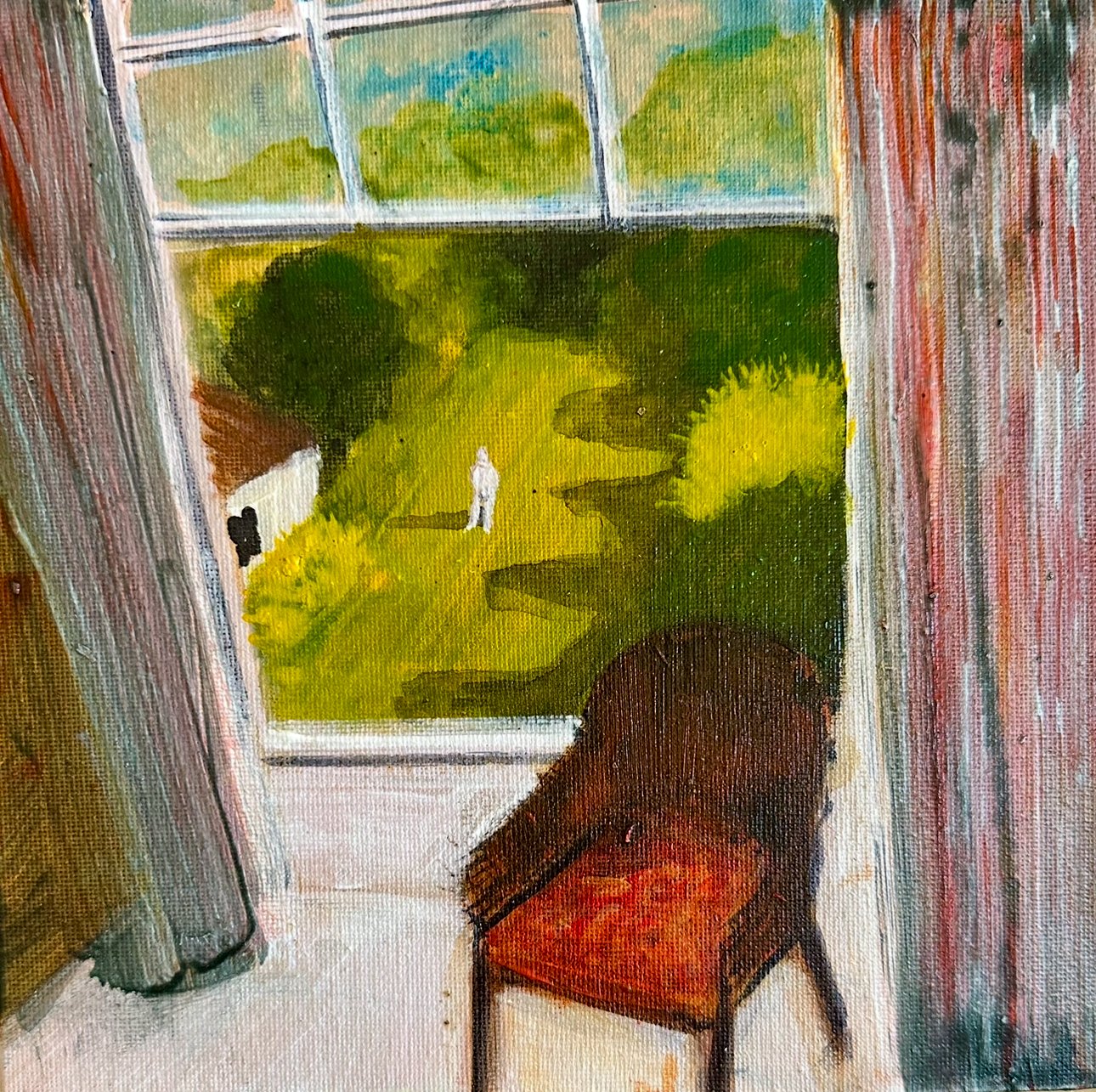 Nude in the Garden - (20x20cm) - £325