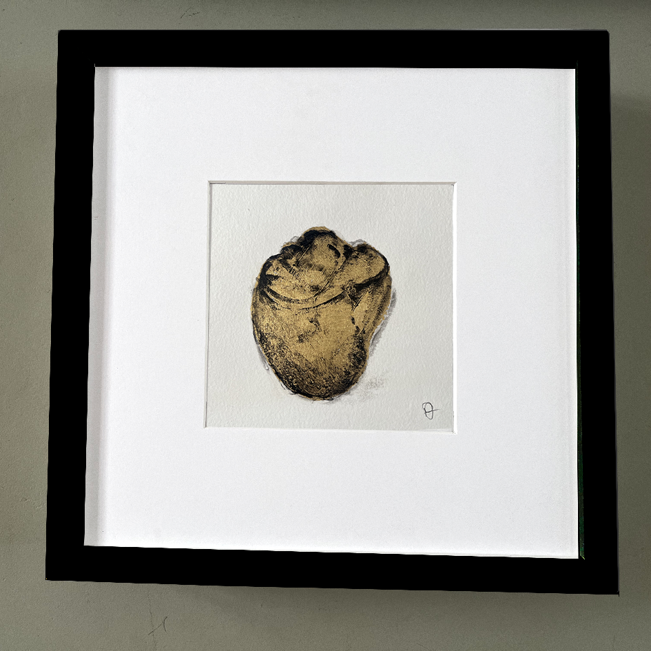 Gold Toooth - Edition of 6: Gold Leaf and Acrylic Paint on Fabriano Paper - (28 x28cm) - £120