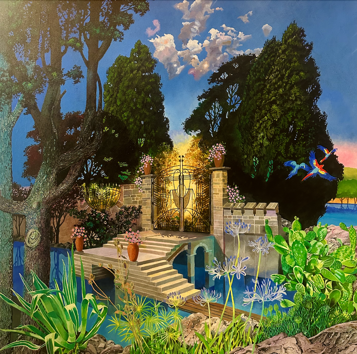 The Gates of Eden - Series II Le Grande Meulnes - (80cm x 80cm) - Oil on Canvas - SOLD