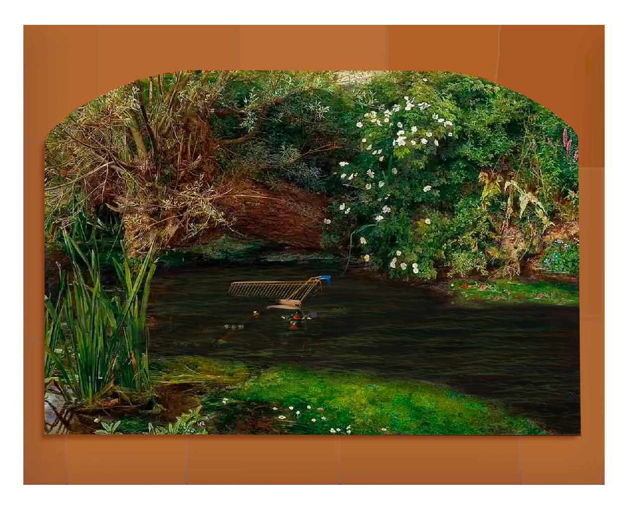 Ophelia: Trolly - Edition of 50: Metal Leaf mount, digital print - (30 x 40cm) - £150