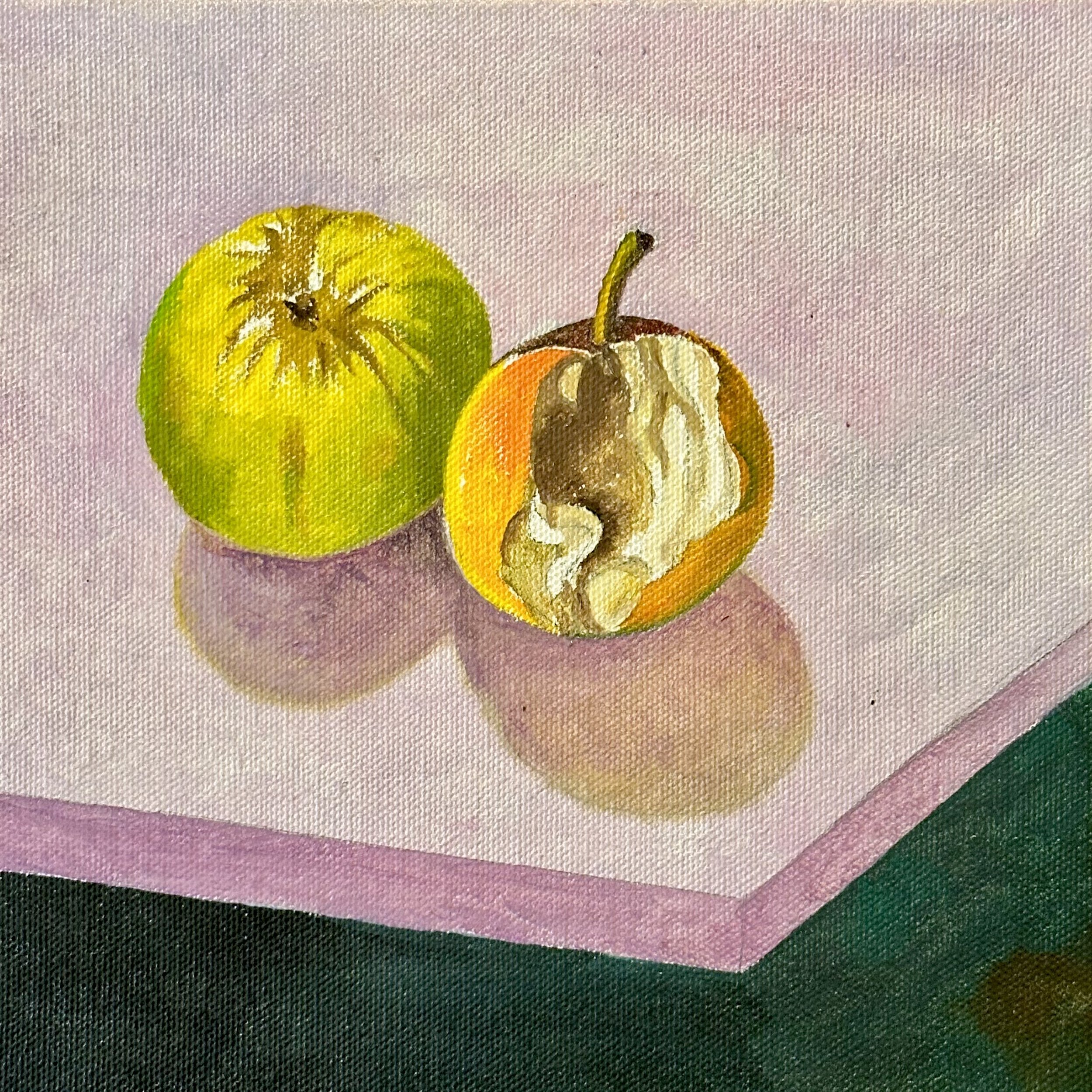 Apples- (20cm x 20cm) - Oil on Canvas - £400