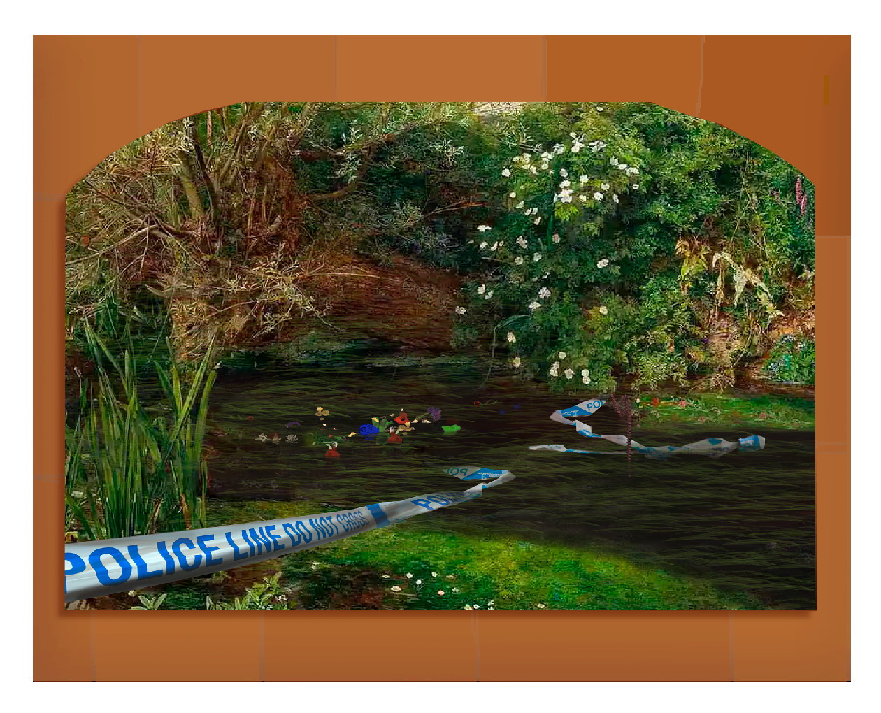 Ophelia: Tape - Edition of 50: Metal Leaf mount, digital print - (30 x 40cm) - £150