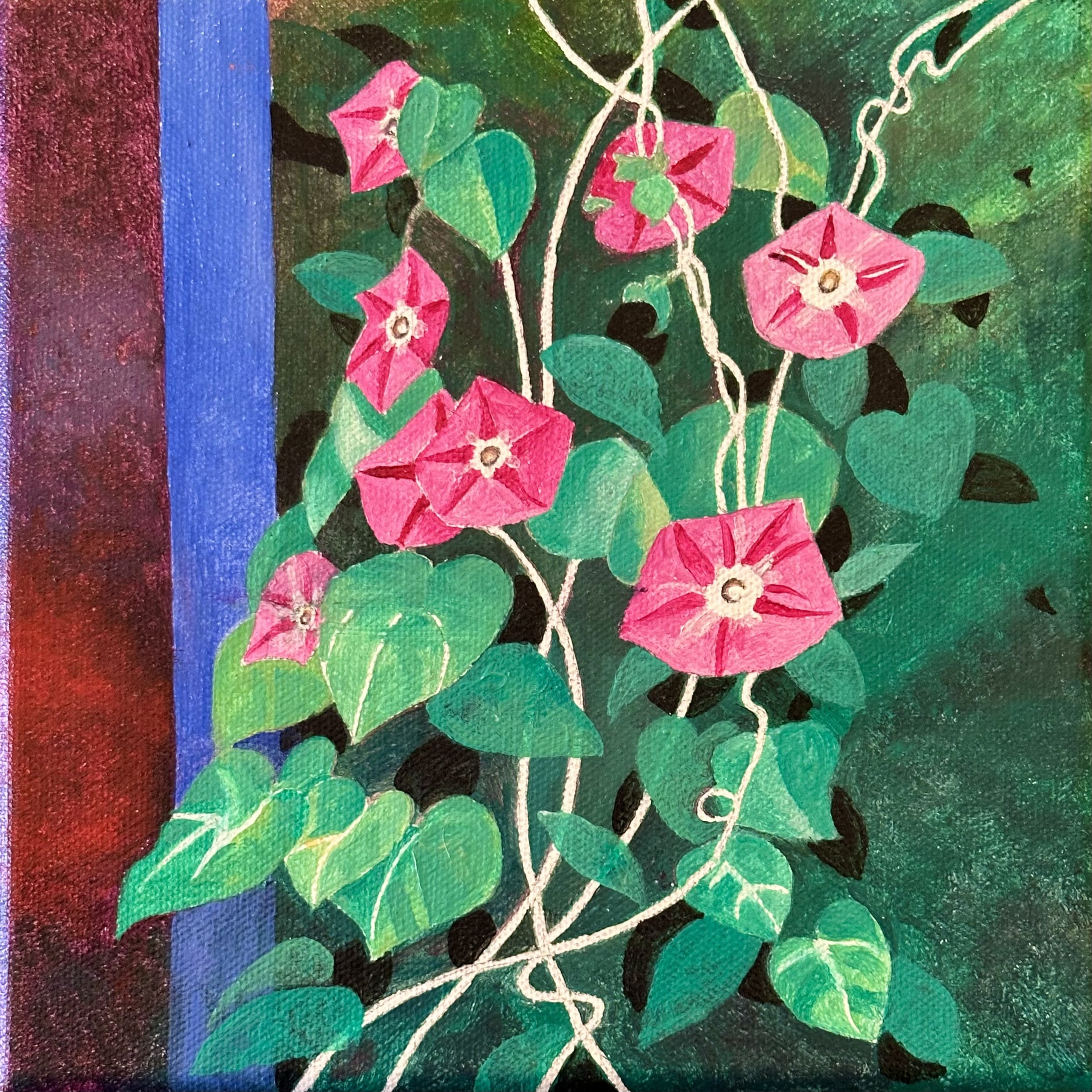 Morning Glory - (20cm x 20cm) - Oil on Canvas - £300