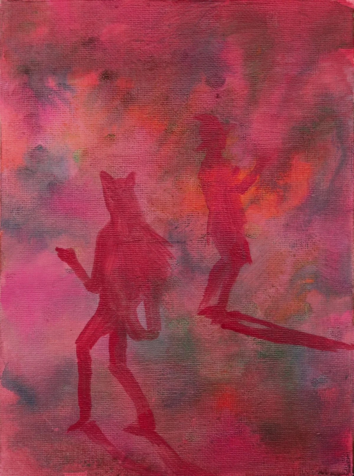 Ten Thousand Saints: Pool Party II - Oil on Panel, 24 x 18cm - £1400