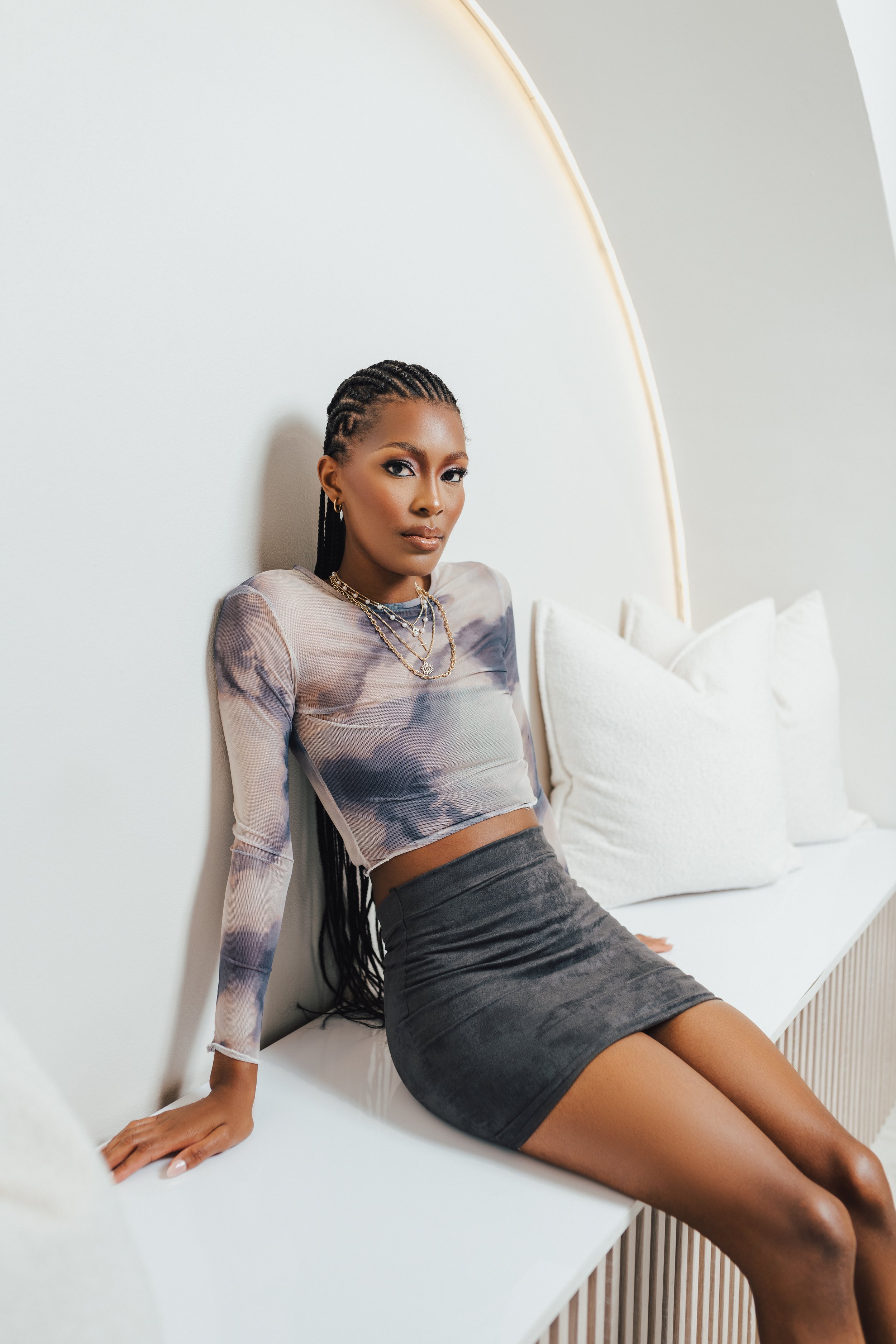 Wavy Mesh Top