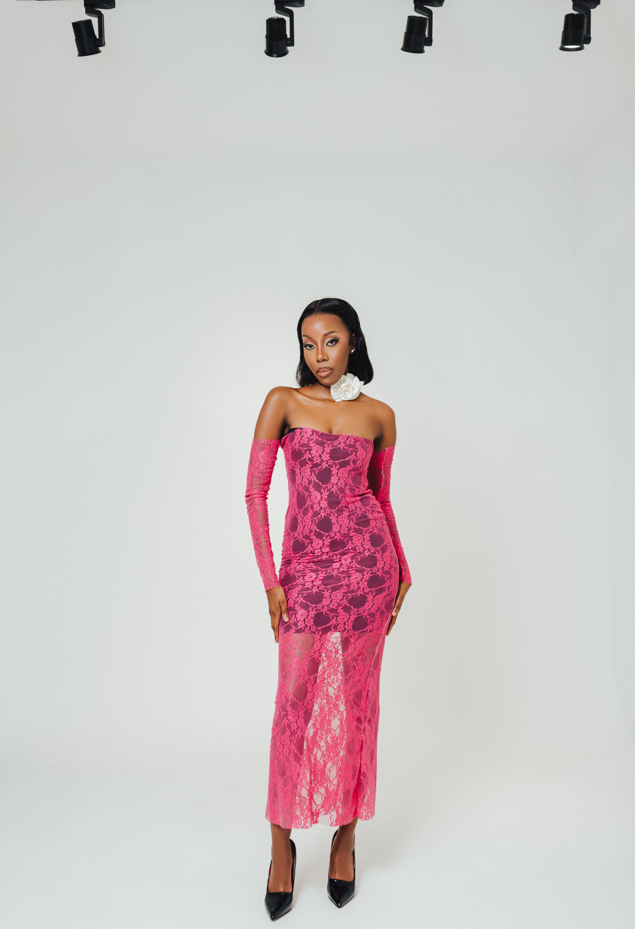 Pink Lace Dress