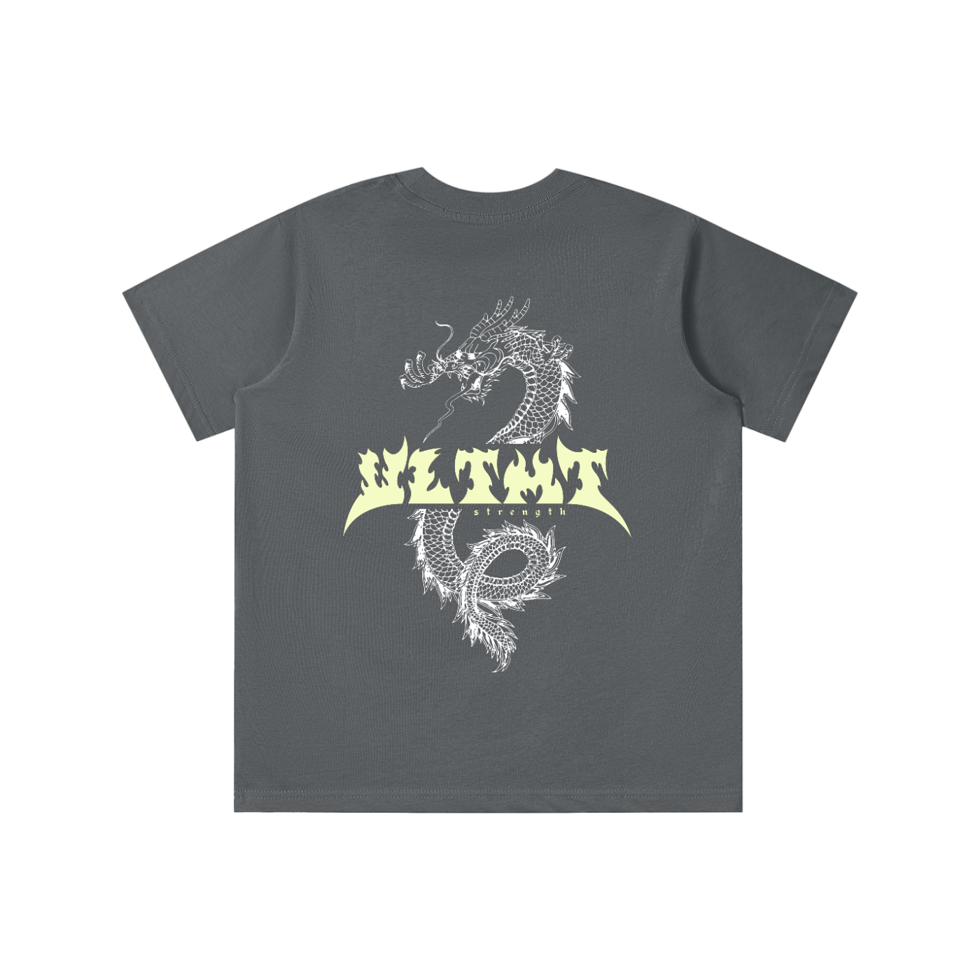 Kids Dragon Tee – Yellow Graphic