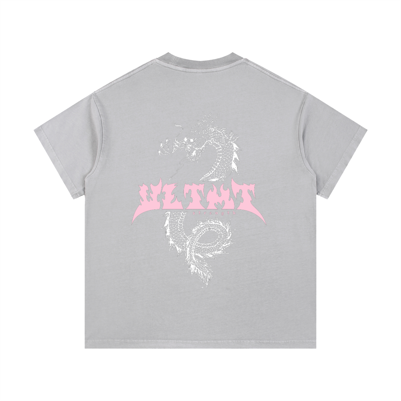 Dragon Tee - Lightweight Cotton, Pink Graphic
