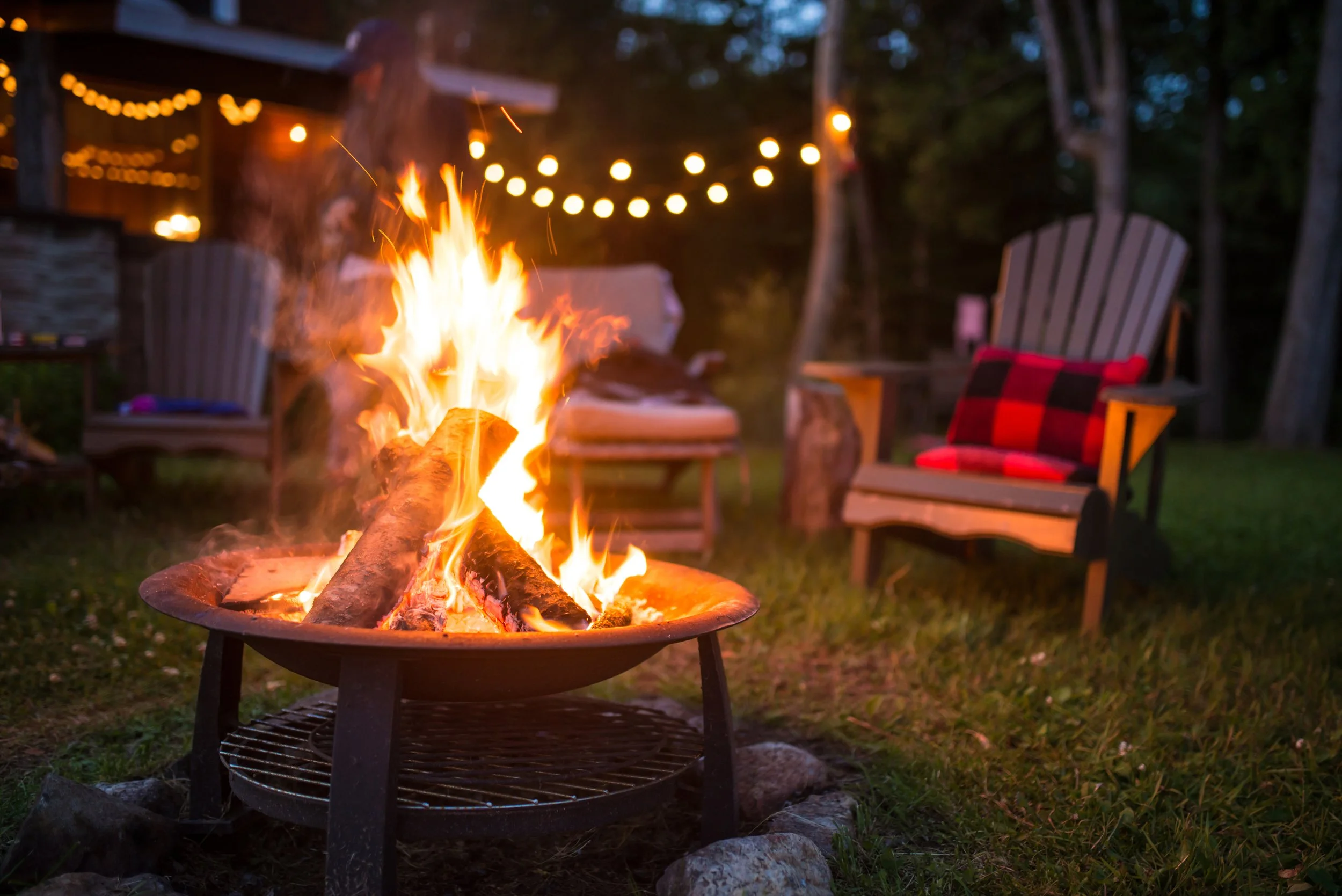 Young Adults End Of Summer Bonfire
