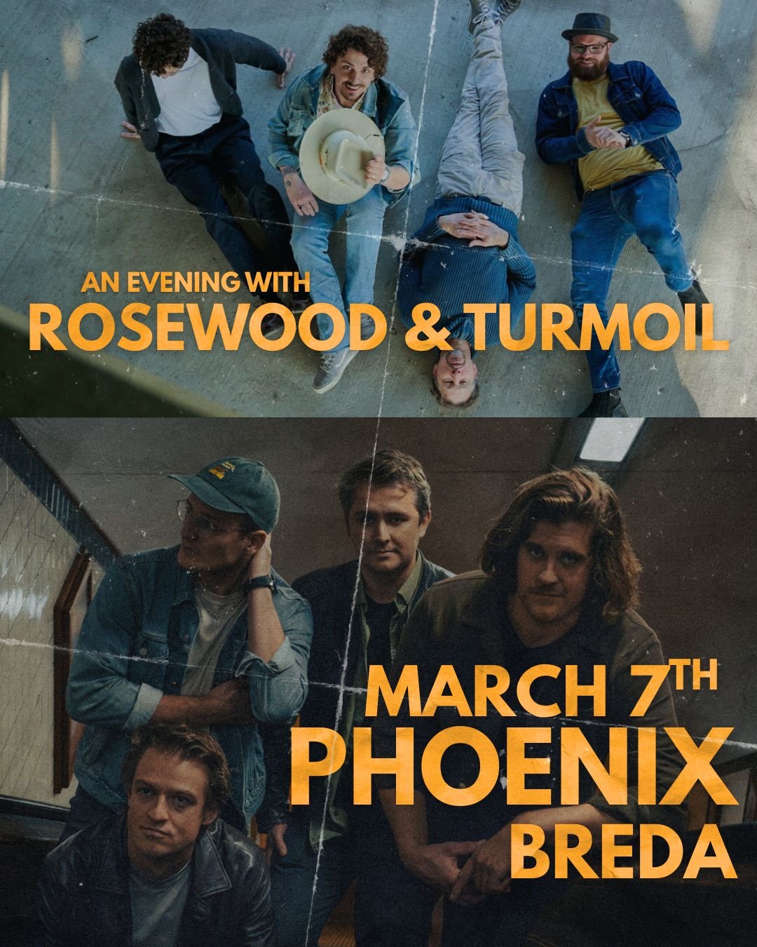 March 7th we will be sharing the stage with @turmoil.music at @poppodiumphoenix
Doors 20:00
Turmoil 20:30
ROSEWOOD 22:00
See you there!🔥⚡