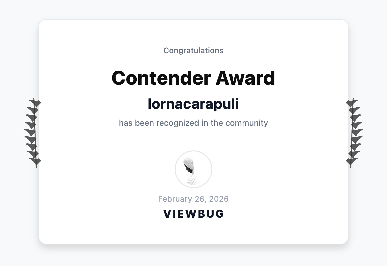 Contender Award 2026 (ViewBug)