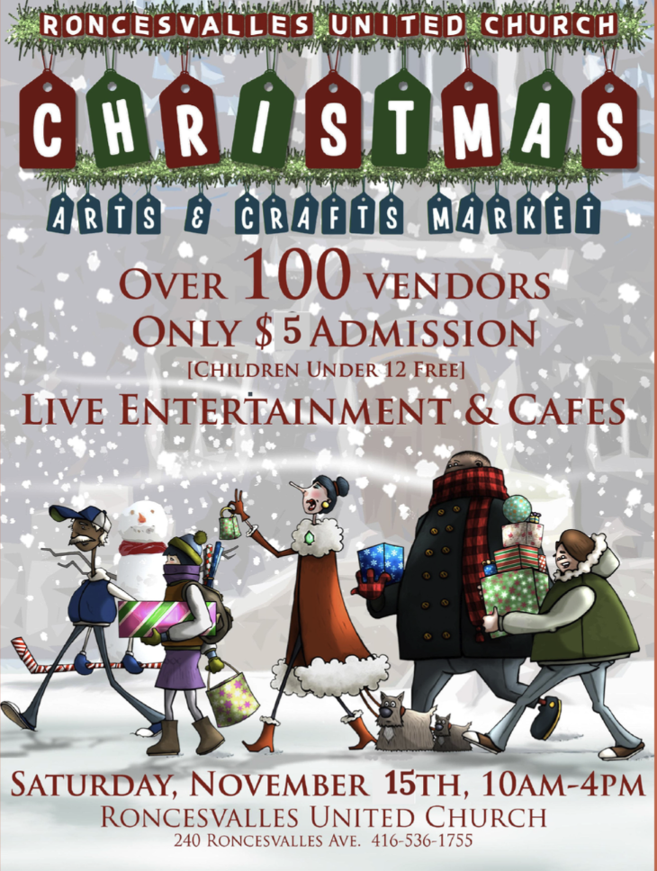 Annual Christmas Arts and Crafts Market at Roncesvalles United Church