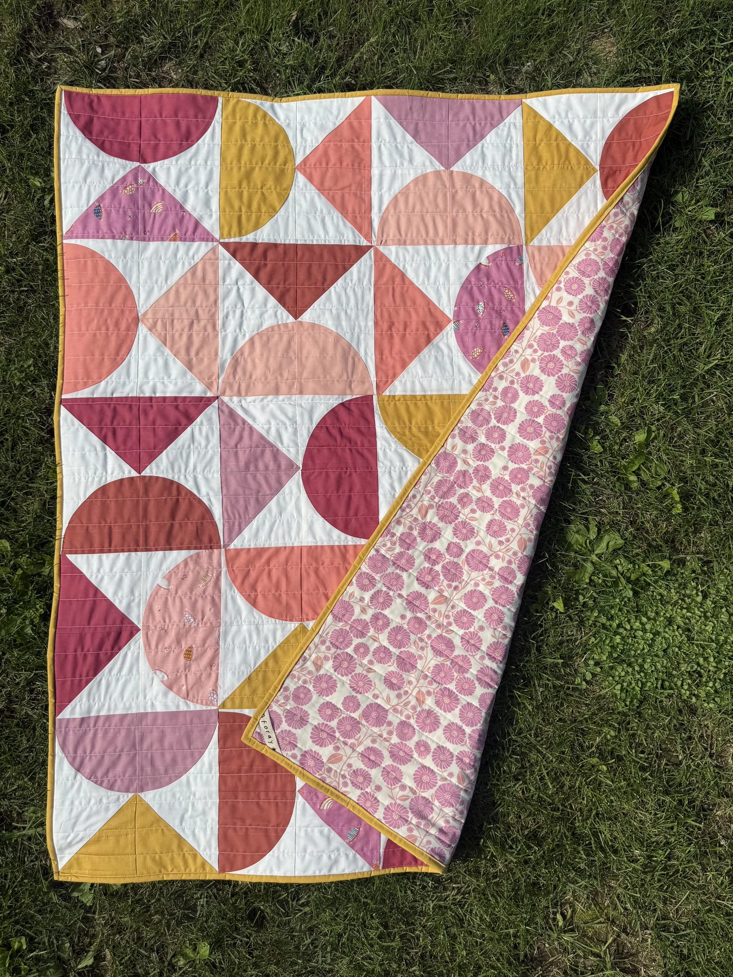 Baby Blanket for Leora (pattern: Pivot Quilt by Modern Handcraft), 2026, 40 x 50 inches