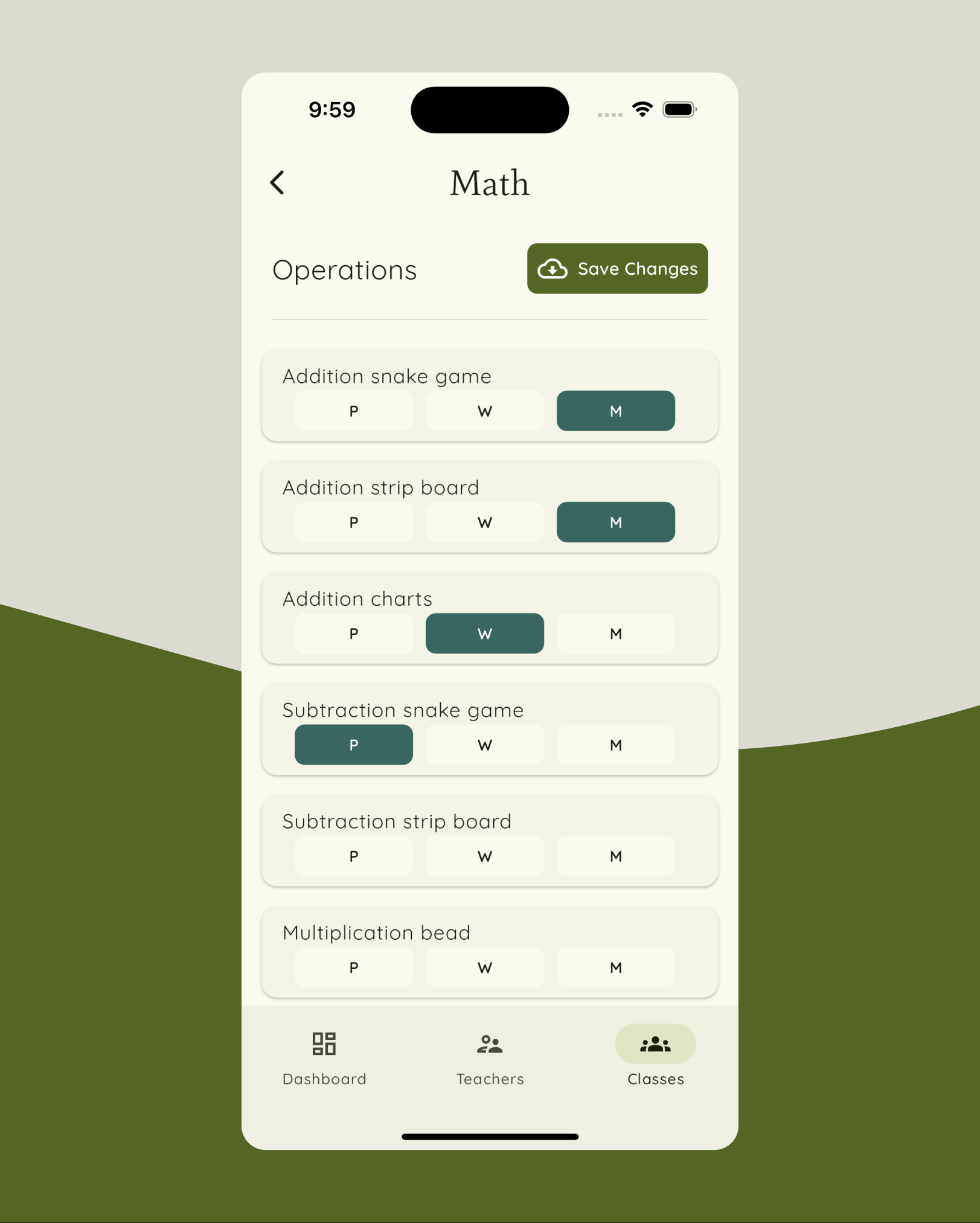 Quick and Efficient Montessori Learning Progress Tracking