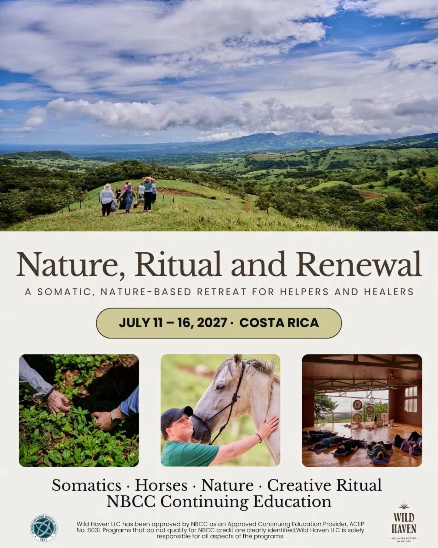 Nature, Ritual &amp; Renewal is back for its third year in  2027. 🌿

This year, we&rsquo;re slowing it down.

More time with the horses. More time outside. More space for rest, creativity, connection, and experiential learning.

We&rsquo;ll spend si