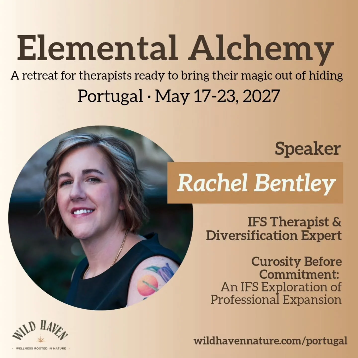 ✨ Meet Rachel Bentley, our guest speaker for Elemental Alchemy: Portugal! ✨

I'm so excited to welcome my friend Rachel Bentley, MA, LPC, to Portugal this May.

Rachel is an advanced-trained Internal Family Systems (IFS) therapist, group practice own