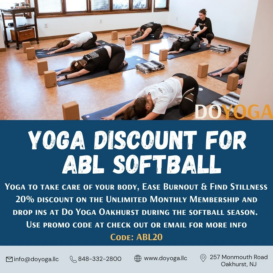 We&rsquo;ve partnered with the ABL Co-Es softball league!

20% off softball registration and 20% off yoga drop ins and membership for players during the season.

Play hard, recover smarter!
This is your sign to get outside and have some fun

DM Jason