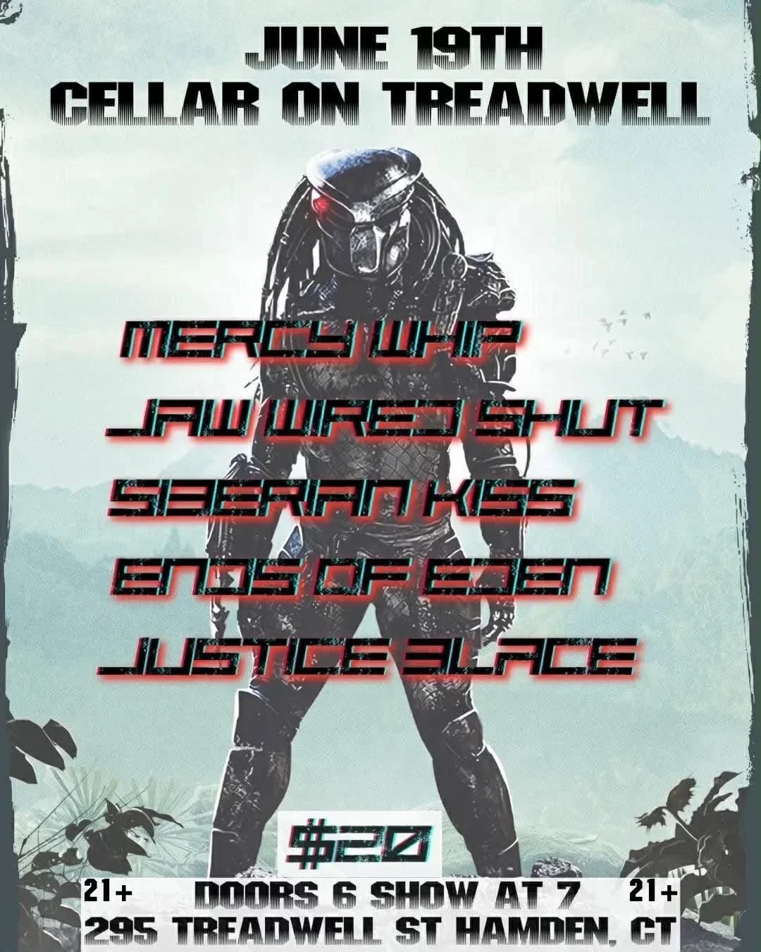 Jaw Wired Shut, Siberian Kiss, Ends of Eden, Justice Blade, and Mercy Whip