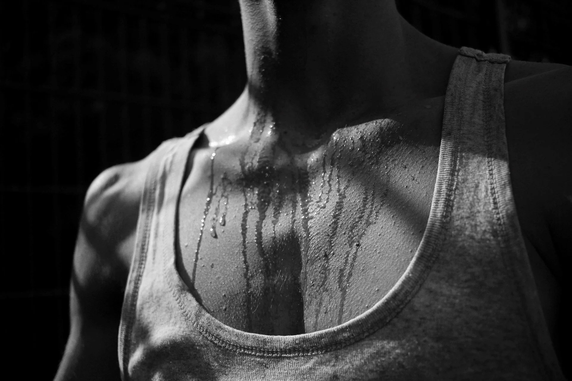 person sweating
