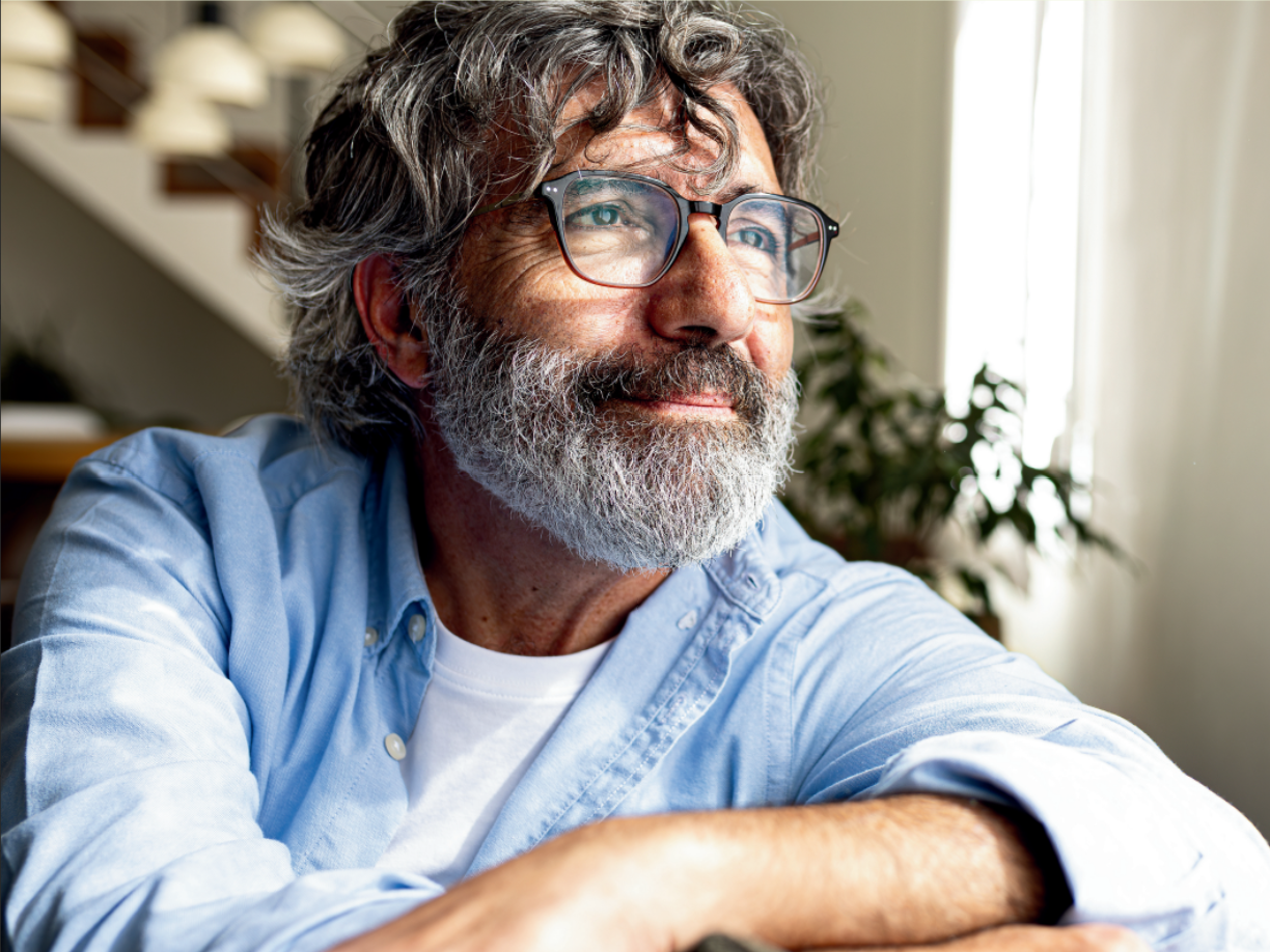 Man looking into the distance