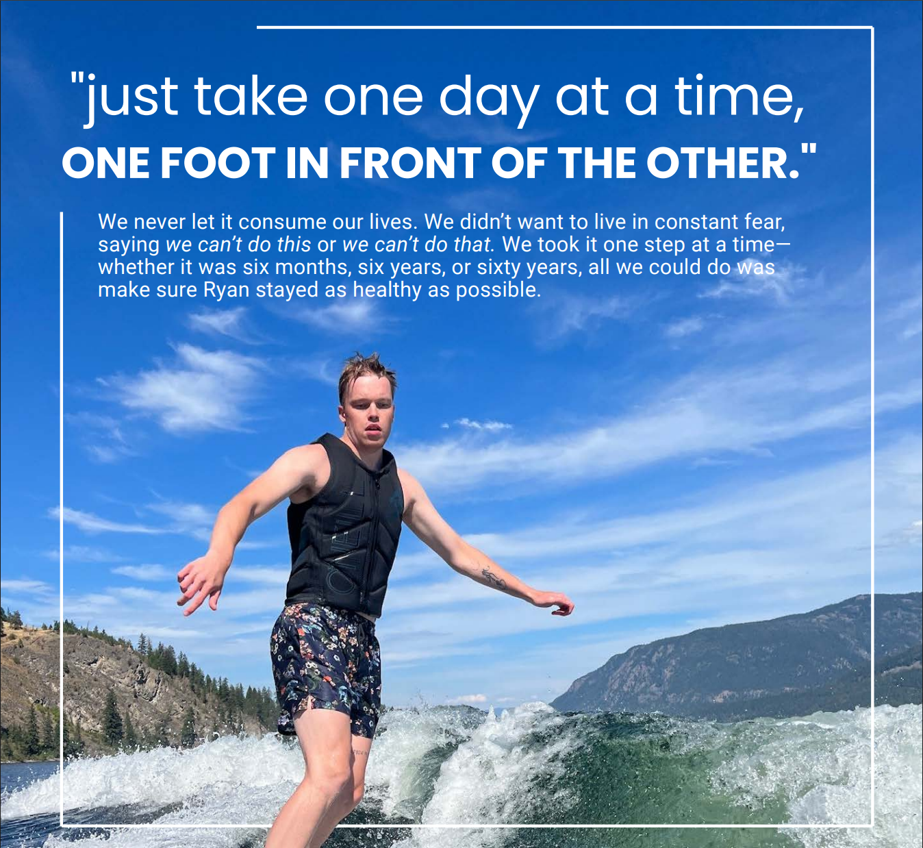 Susan's quote with a photo of Ryan in the background