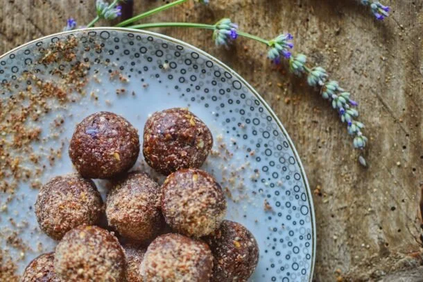 Energy bites on a plate