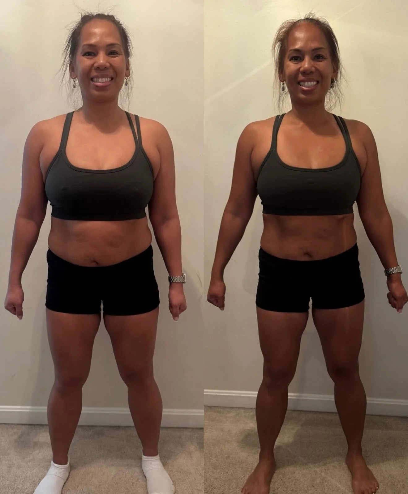 Congratulations to our 2nd place winner who completed our gym wide 14 week transformation challenge!! @beltwaymom 

She lost 10lbs, 8% body fat, &amp; added a few pounds of muscle. Plus, she got stronger with our small group strength classes 😎 She w