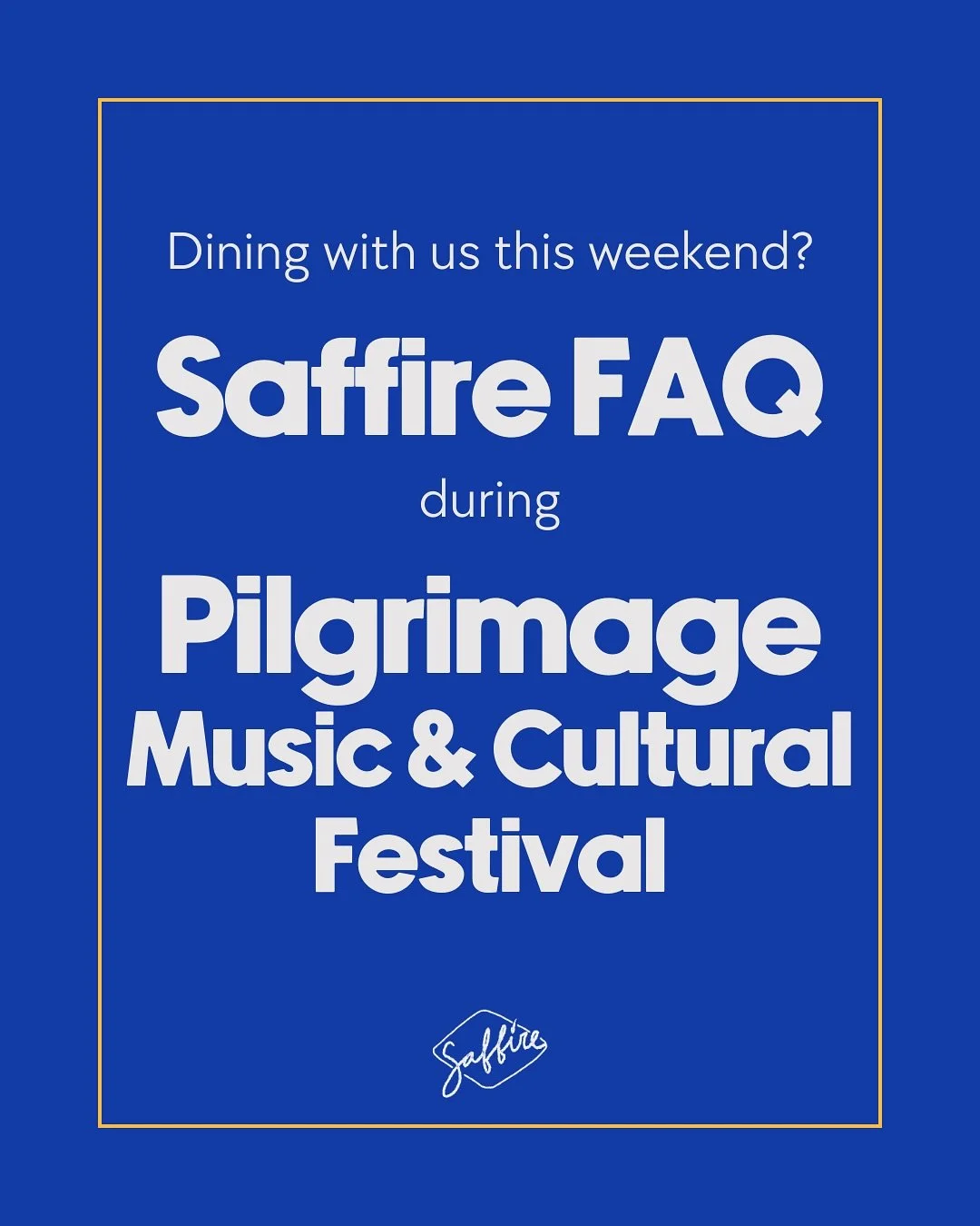 Enjoying @pilgrimagefestival this weekend? Cool off, enjoy a good meal, and get half off your parking when you visit Saffire!
.
.
.
.
.
.
.
#pilgrimage2025 #pilgrimagefestival #franklintn