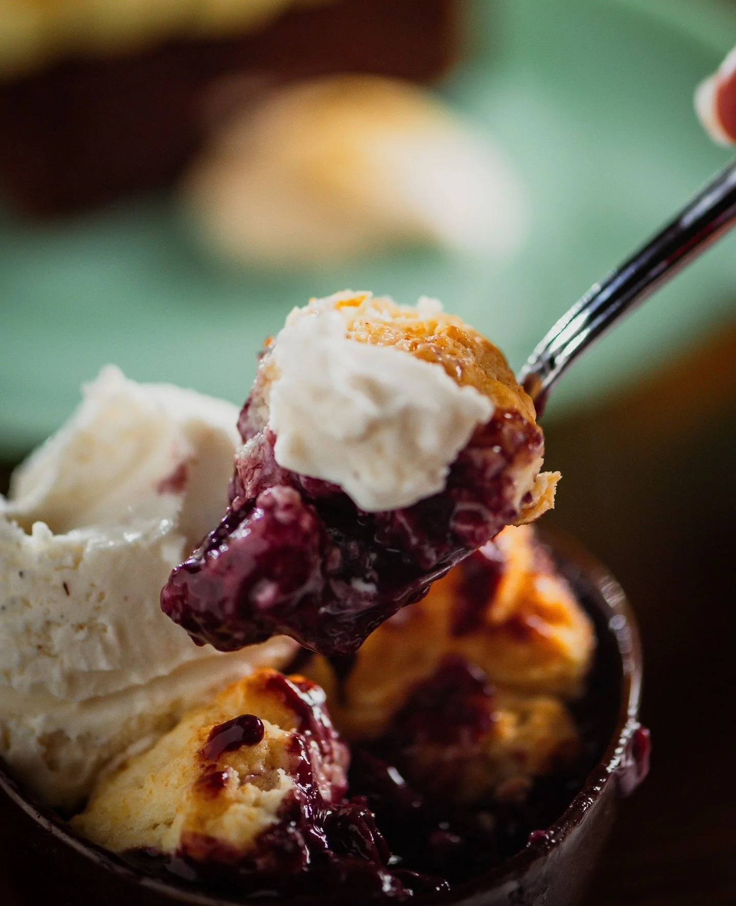 Calling all dessert people!⁠
⁠
Our warm mixed fruit cobbler is made with baked buttermilk biscuit crust and served a la mode. 🍨⁠

📸: @drewmaynard 
.⁠
.⁠
.⁠
.⁠
.⁠
.⁠
.⁠
.⁠
.⁠
.⁠
.⁠
.⁠
#factoryatfranklin #dessertperson #cobbler