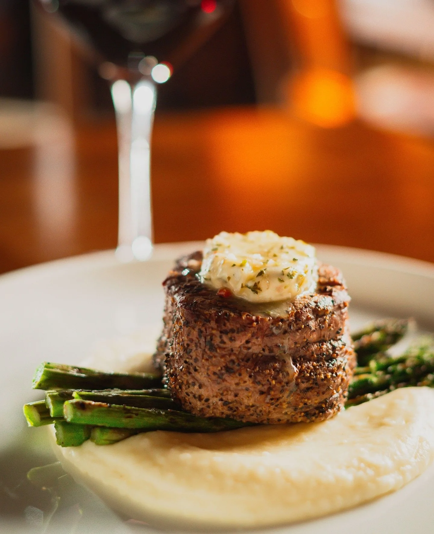Sometimes date night means steak night! 🥩⁠
⁠
Our hickory-wood-fired filet mignon comes with whipped potatoes, grilled asparagus, and chimichurri butter.⁠
.⁠
.⁠
.⁠
.⁠
.⁠
.⁠
.⁠
.⁠
.⁠
.⁠
.⁠
#hickorywoodfiredgrill #steakfranklintn #filetmignon⁠
