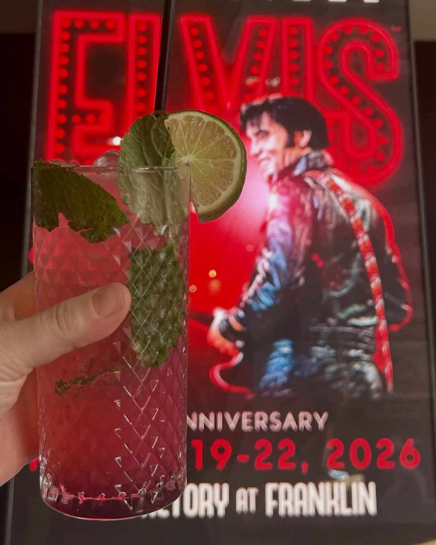 Welcome Elvis fans! In honor of the Nashville Elvis Festival we have a special cocktail this weekend: The Blue Suede Smash

Made with Memphis-based @bluenotebourbon , blackberry, mint and lime, you can&rsquo;t help falling in love with this drink. 😉