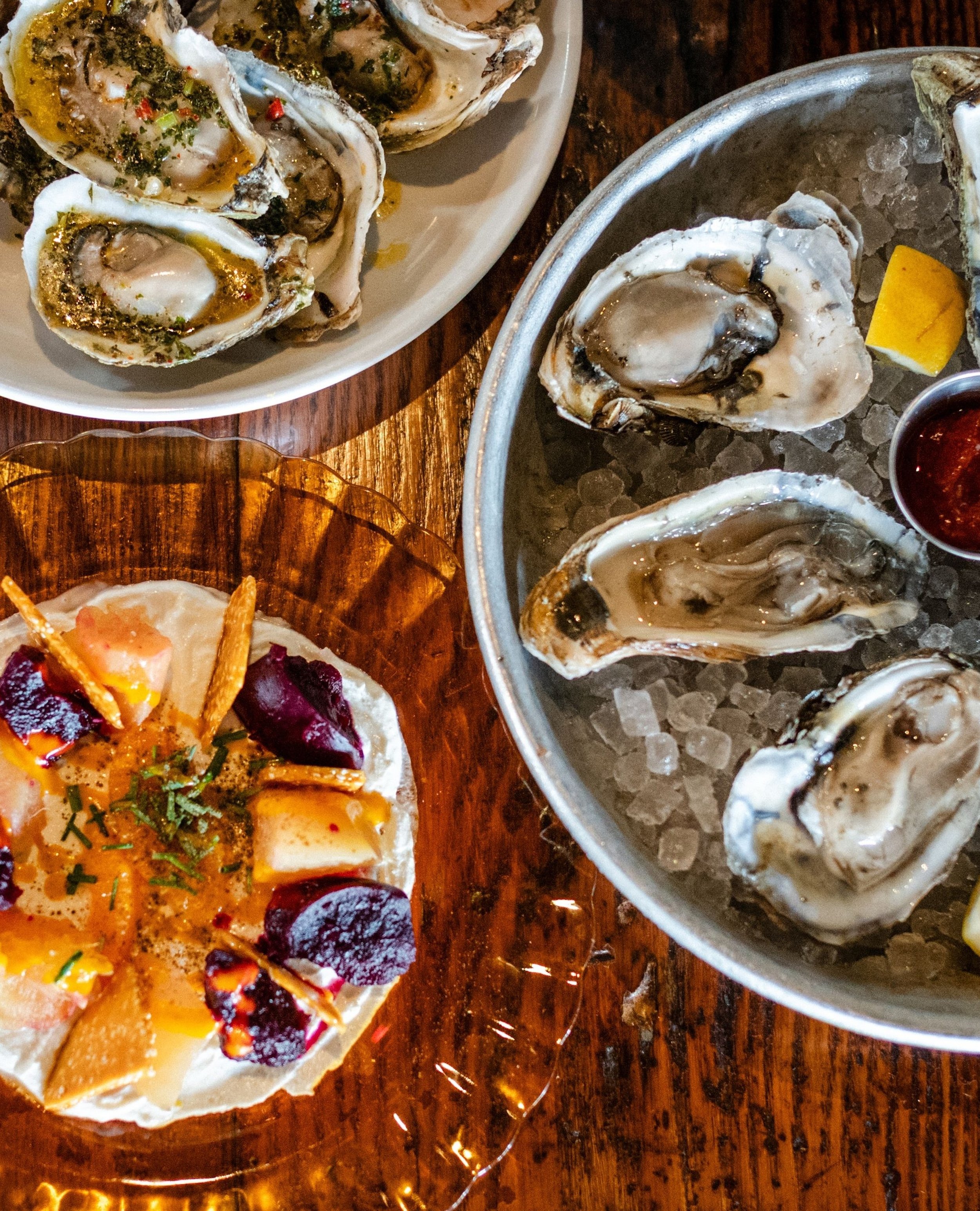 Grilled oysters or raw oysters? Why not both! 🦪🦪⁠
⁠
Don&rsquo;t forget, we have a Happy Hour oyster special: Tuesday - Sunday from 3 - 5 PM enjoy a half dozen oysters on the half shell for only $7!⁠
⁠
📸: @deanxu⁠
⁠
#factoryatfranklin #franklintn #
